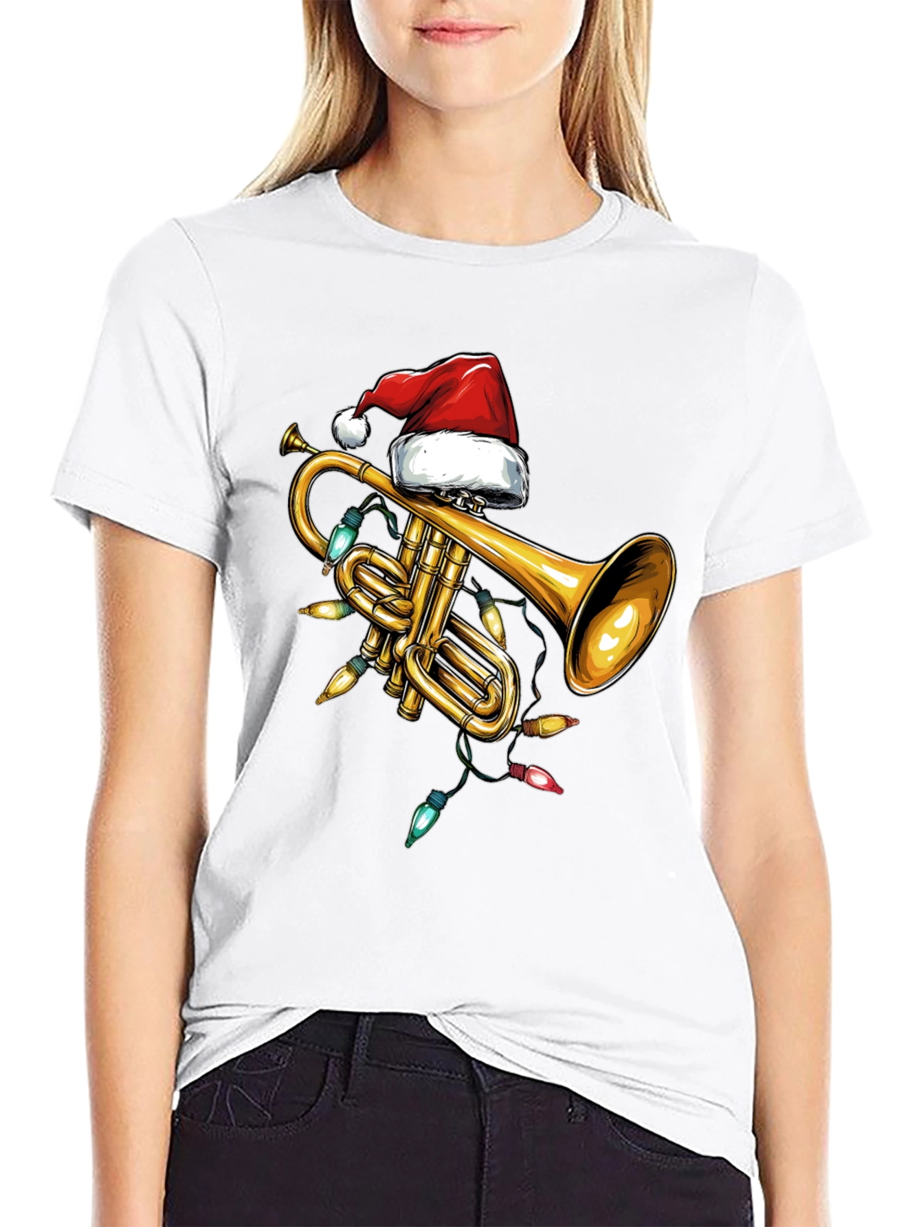 Christmas Trumpet T-Shirt - Festive Musical Design