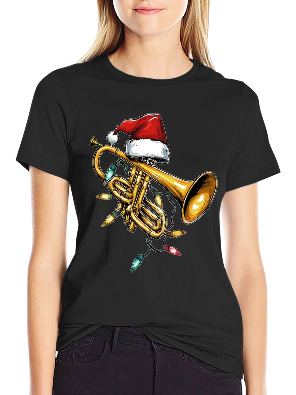 Christmas Trumpet T-Shirt - Festive Musical Design
