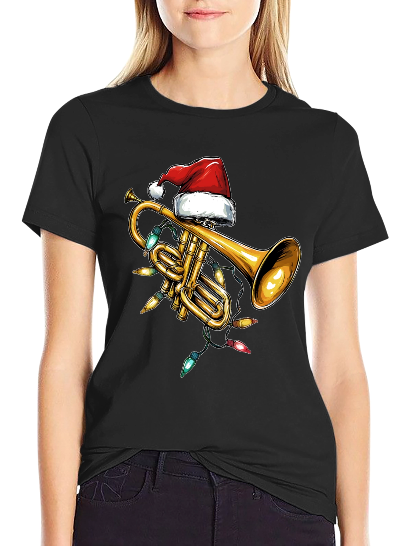 Christmas Trumpet T-Shirt - Festive Musical Design