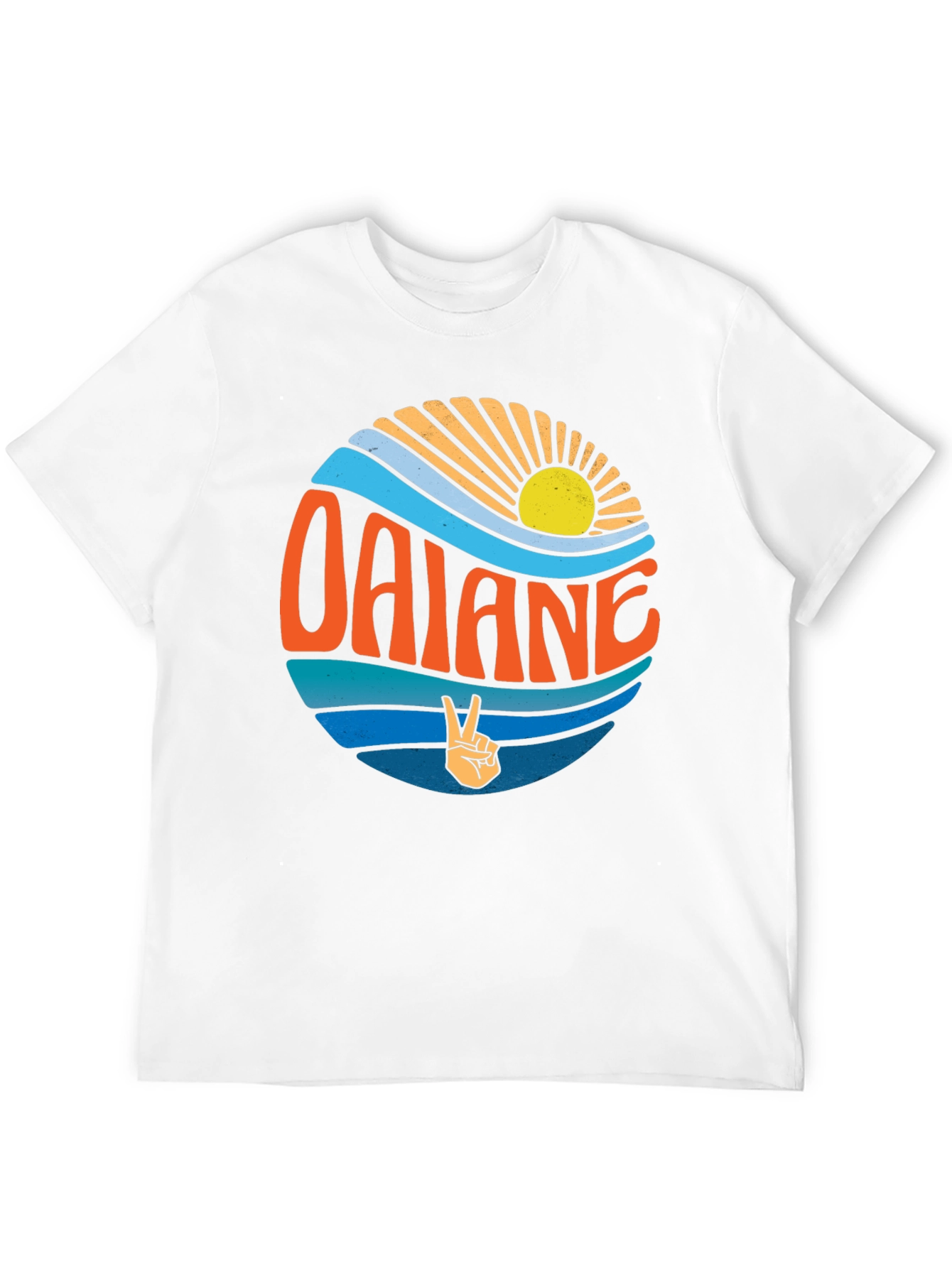 Retro Oalane Circle Graphic T-Shirt
