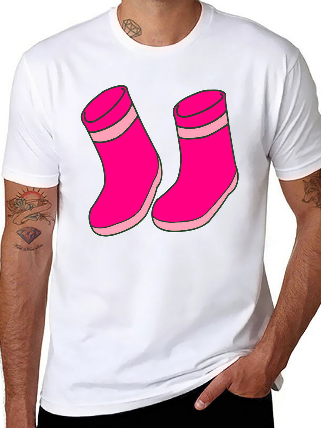 Pink Socks Graphic T-Shirt Unisex