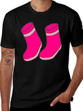 Pink Socks Graphic T-Shirt Unisex