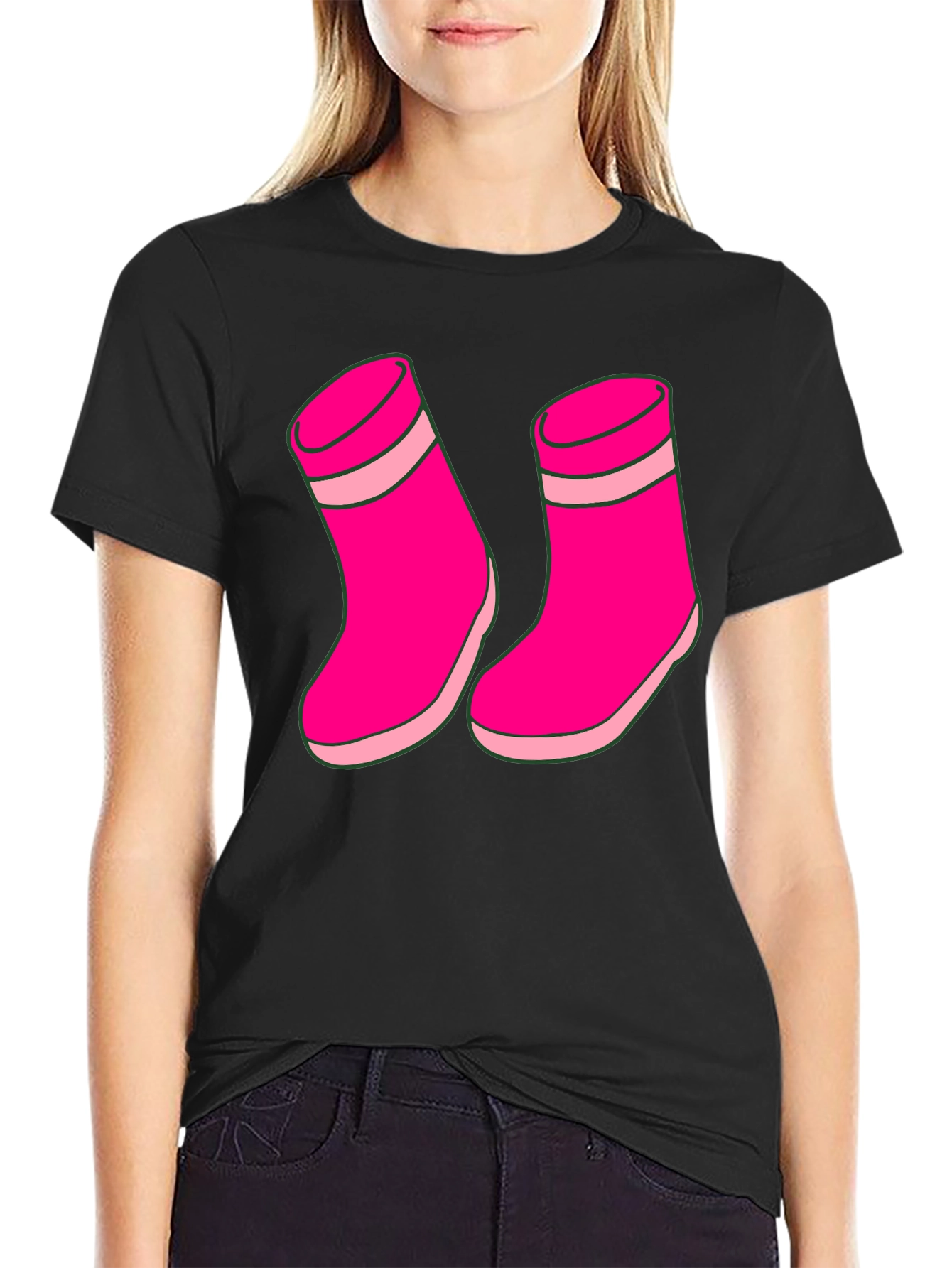 Pink Socks Graphic T-Shirt Unisex