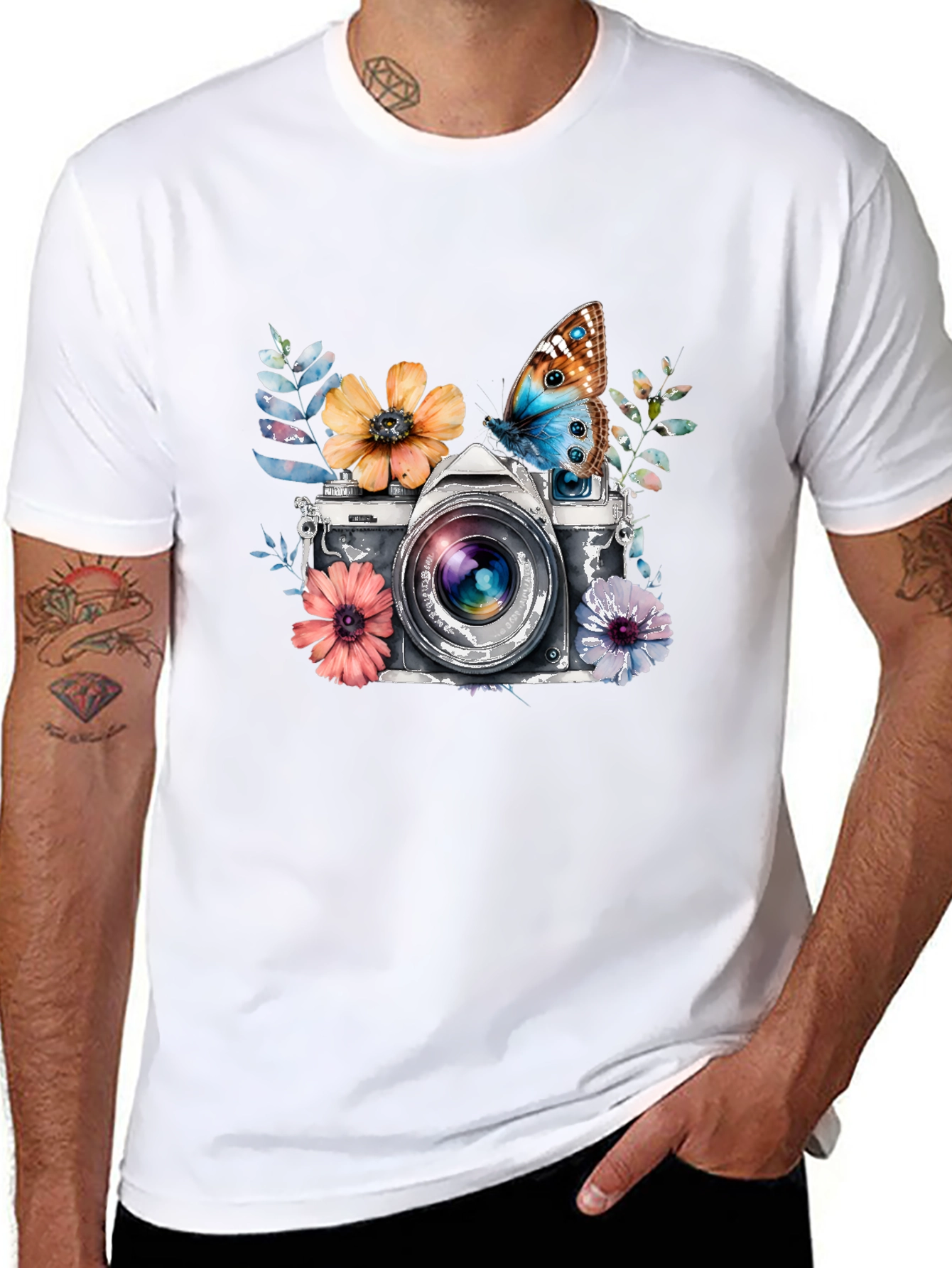 Floral Camera Graphic Tee