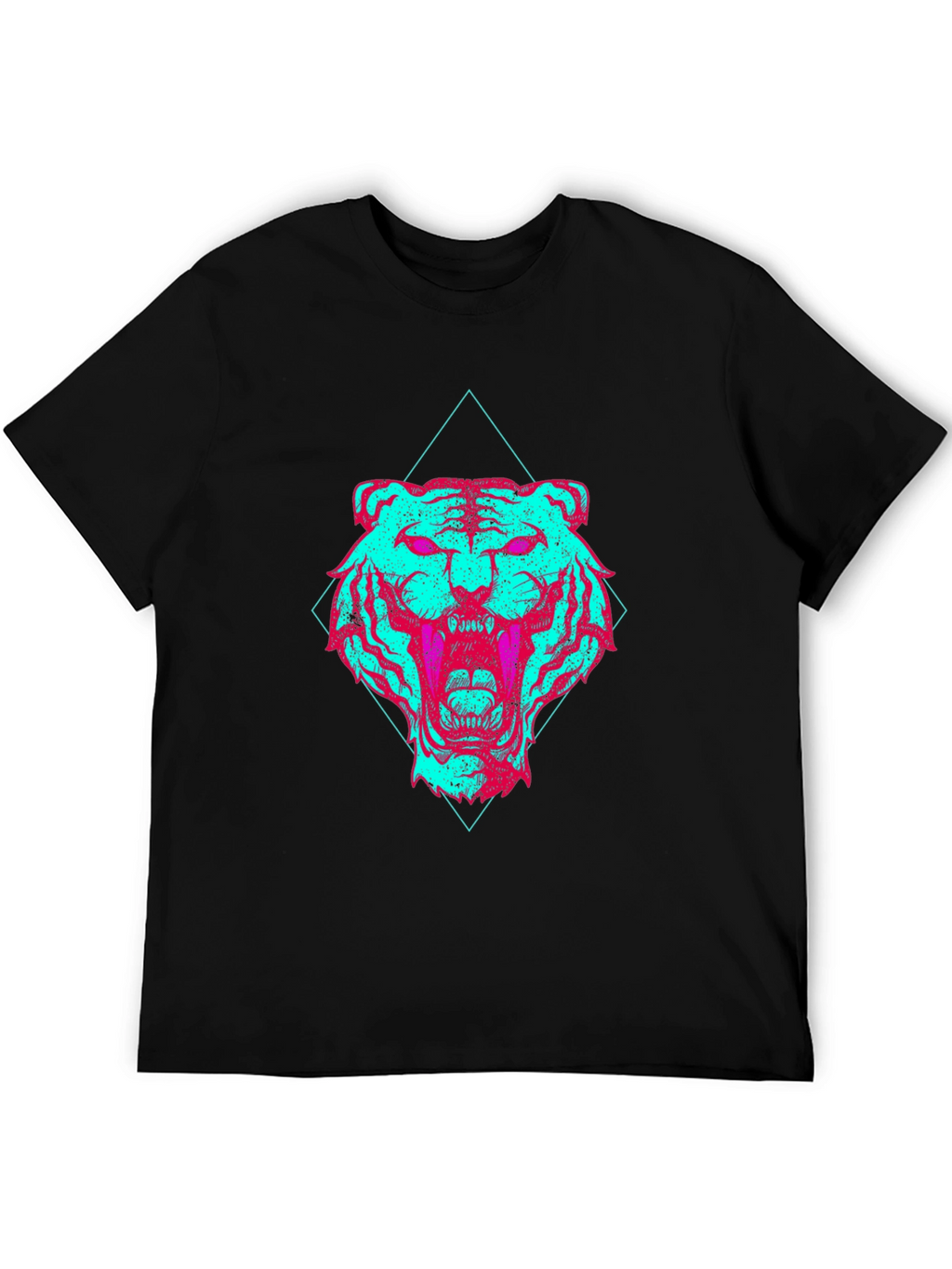 Vaporwave Tiger Graphic Tee - Edgy Style