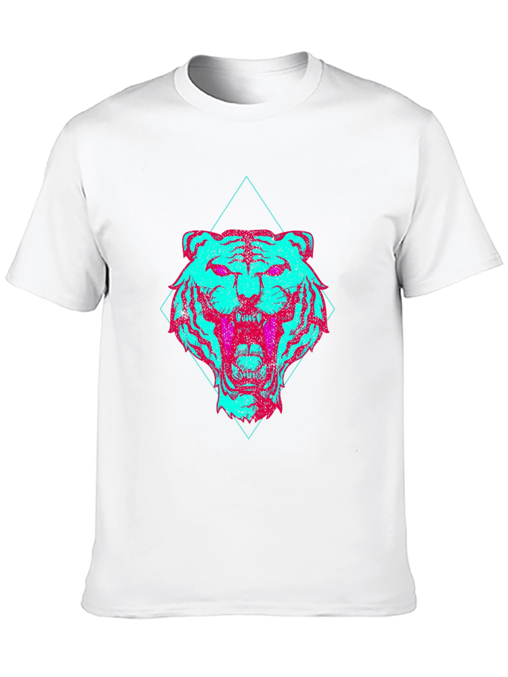Vaporwave Tiger Graphic Tee - Edgy Style