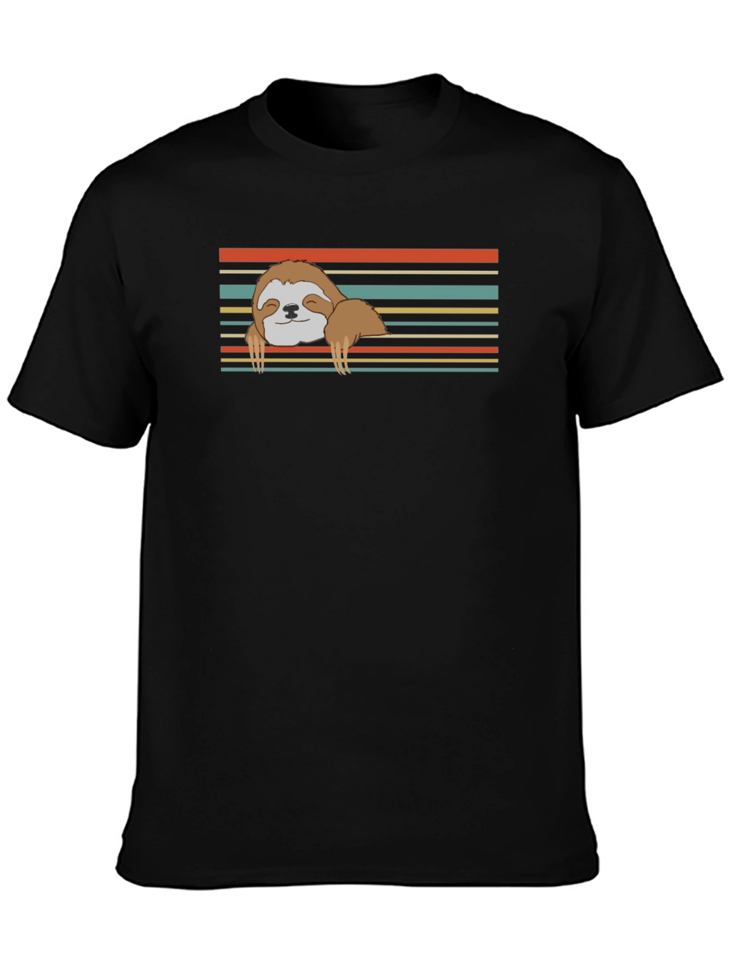 Chill Sloth Retro Striped Tee