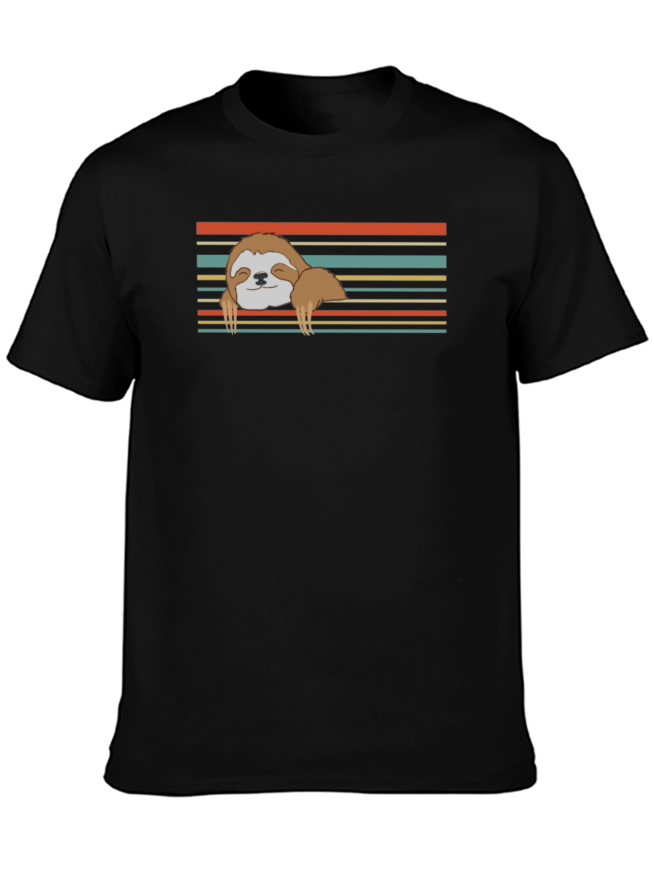 Chill Sloth Retro Striped Tee