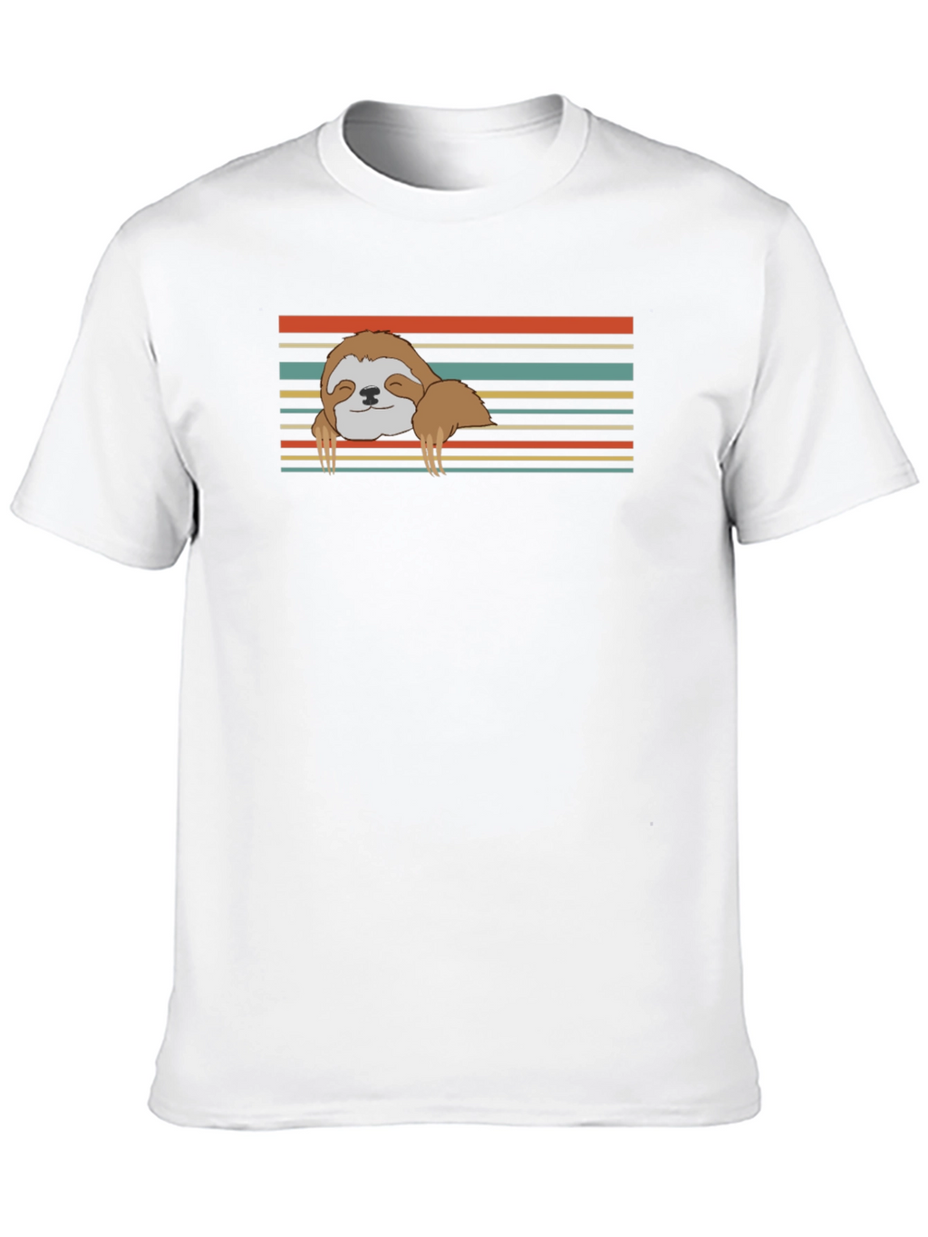 Chill Sloth Retro Striped Tee