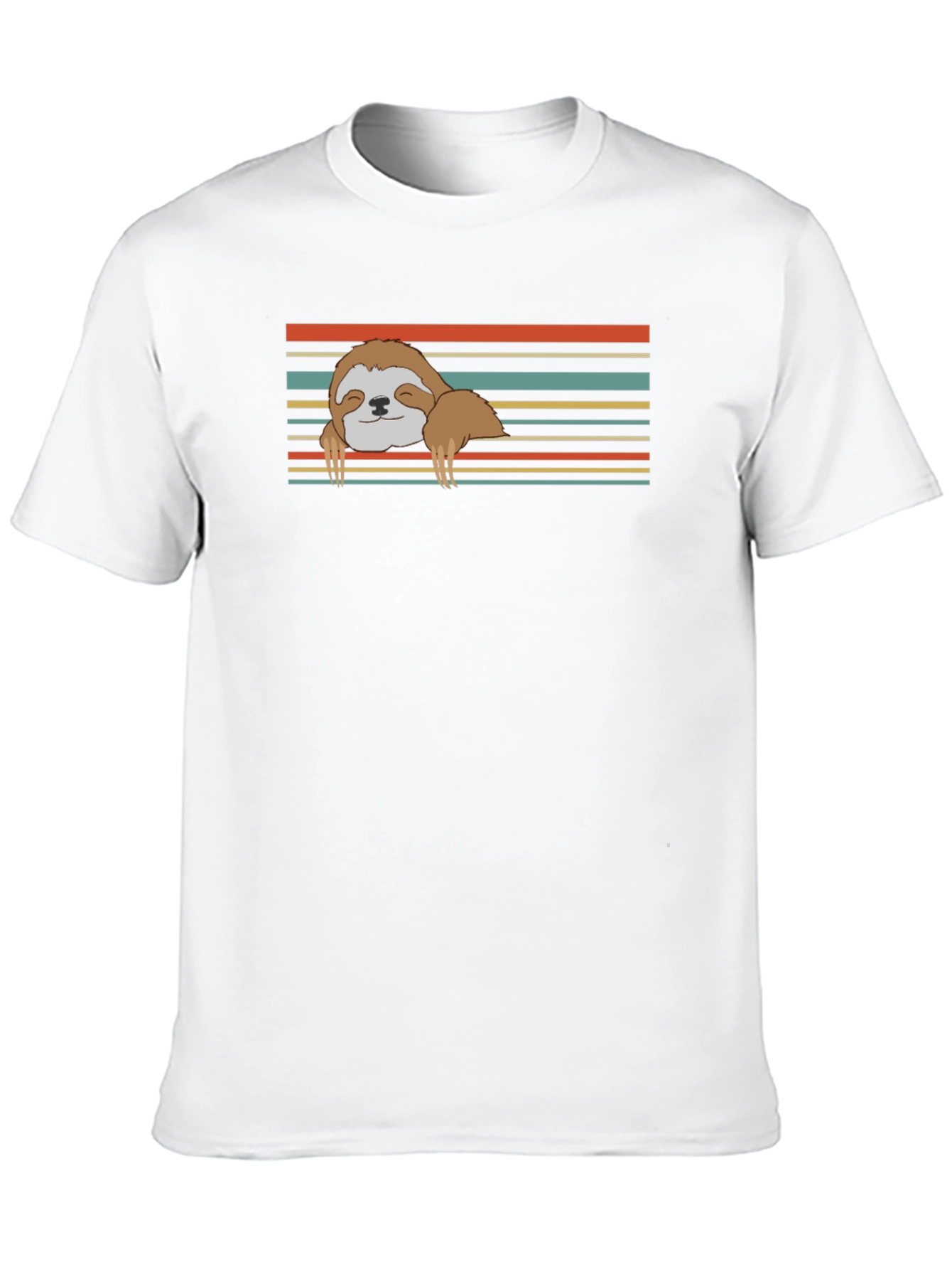 Chill Sloth Retro Striped Tee