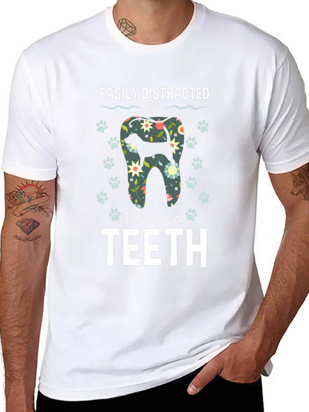 Easily Distracted by Dogs & Teeth T-Shirt