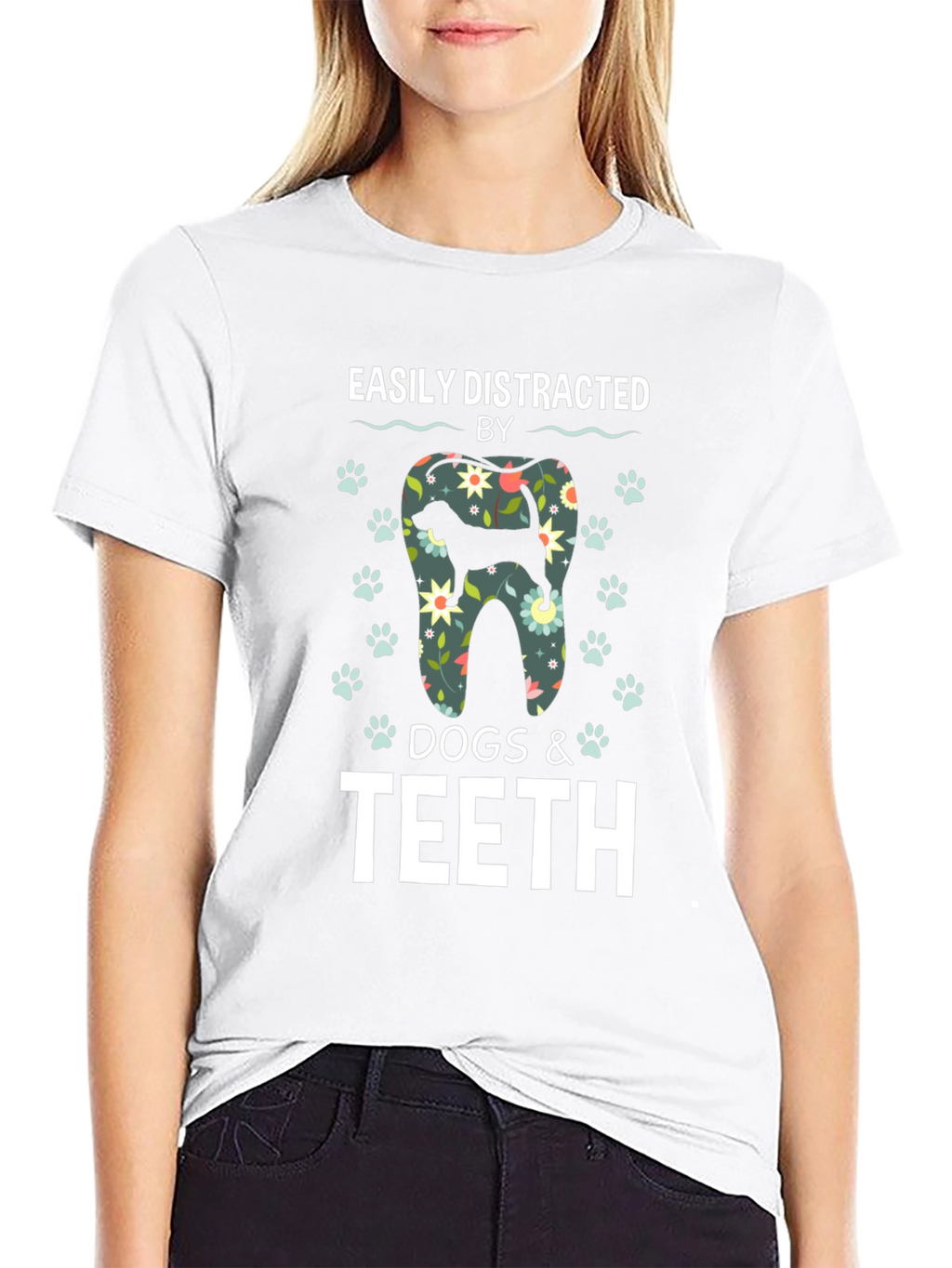 Easily Distracted by Dogs & Teeth T-Shirt