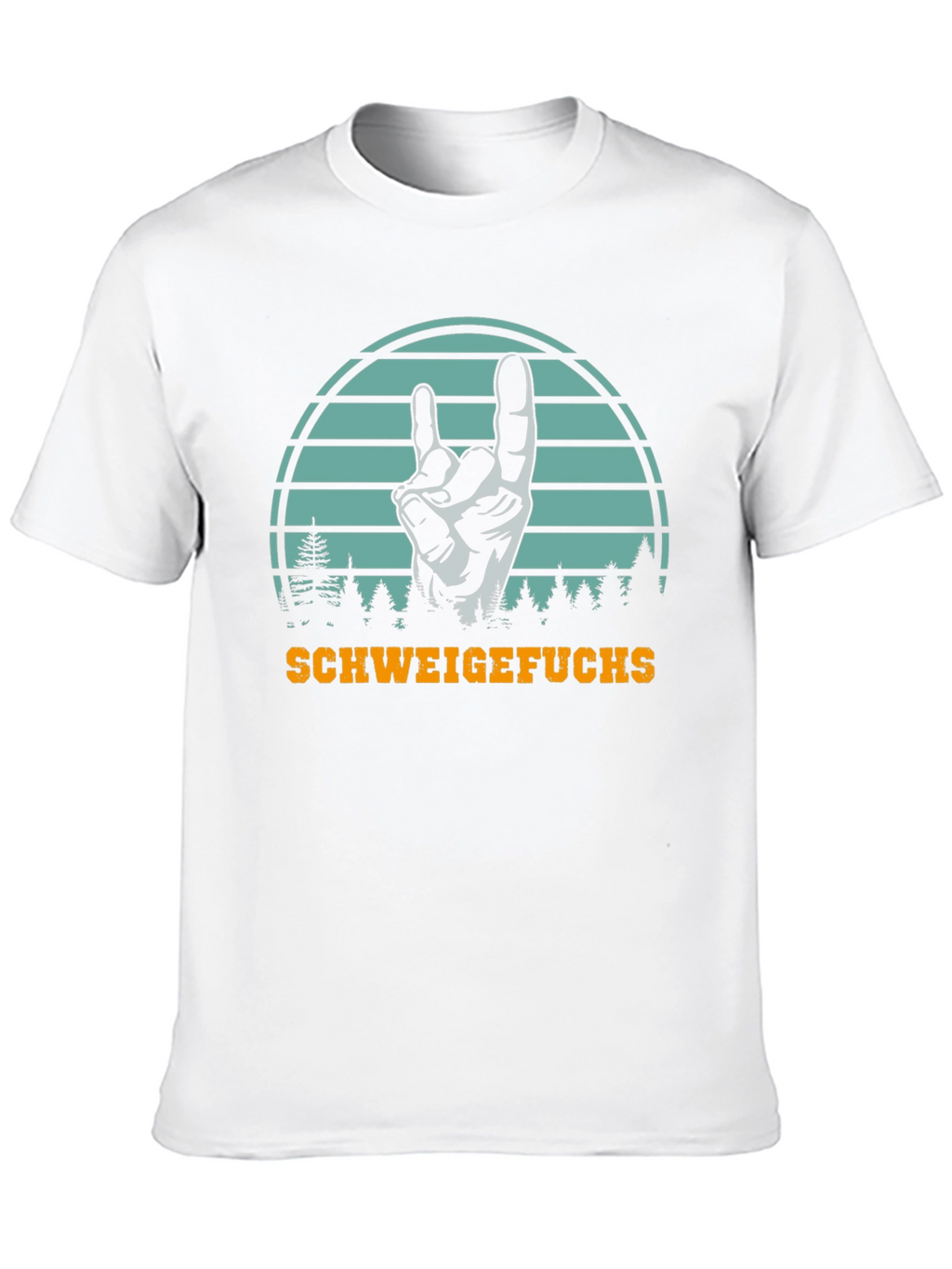 SchweigeFuchs Hand Sign Graphic T-Shirt