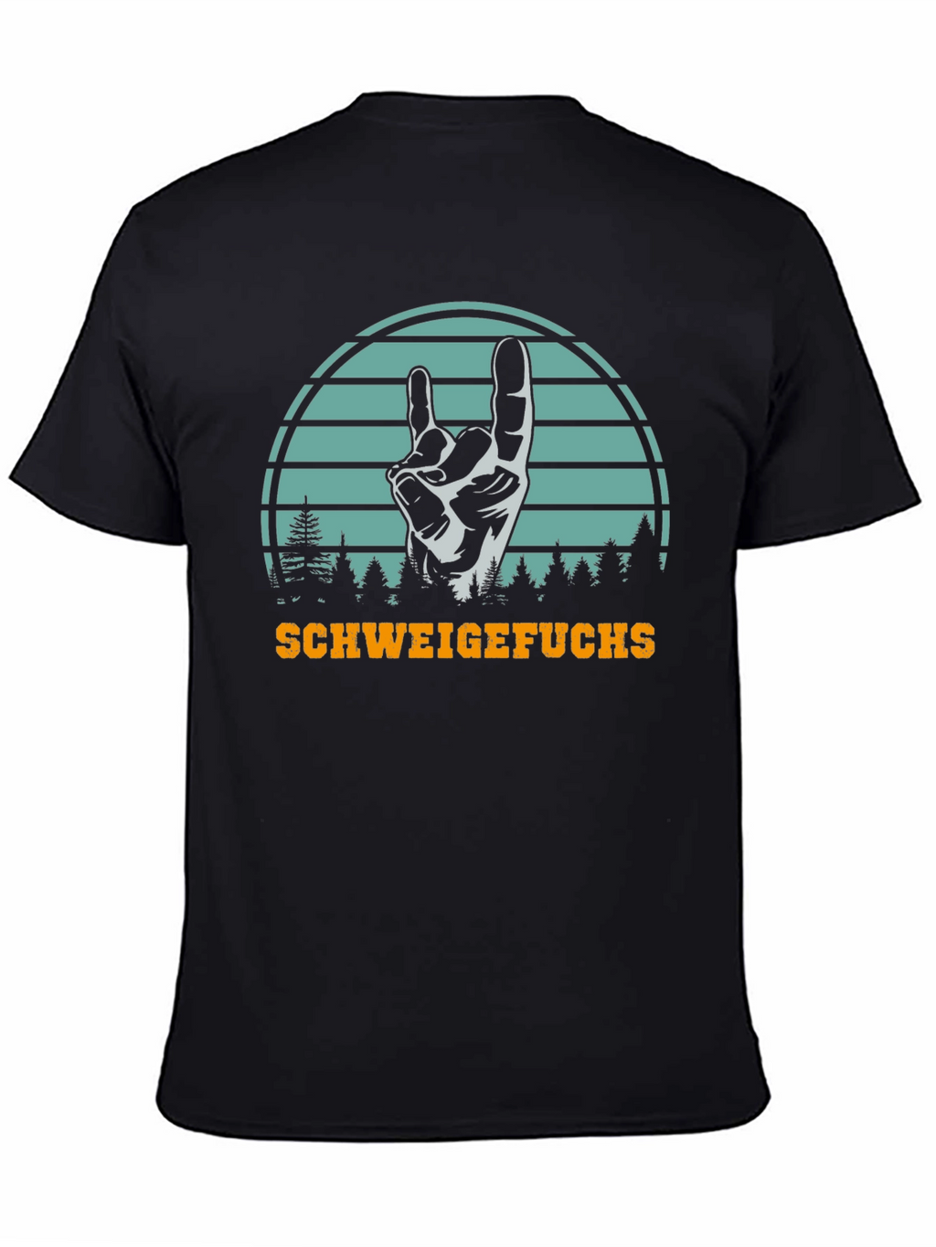 SchweigeFuchs Hand Sign Graphic T-Shirt