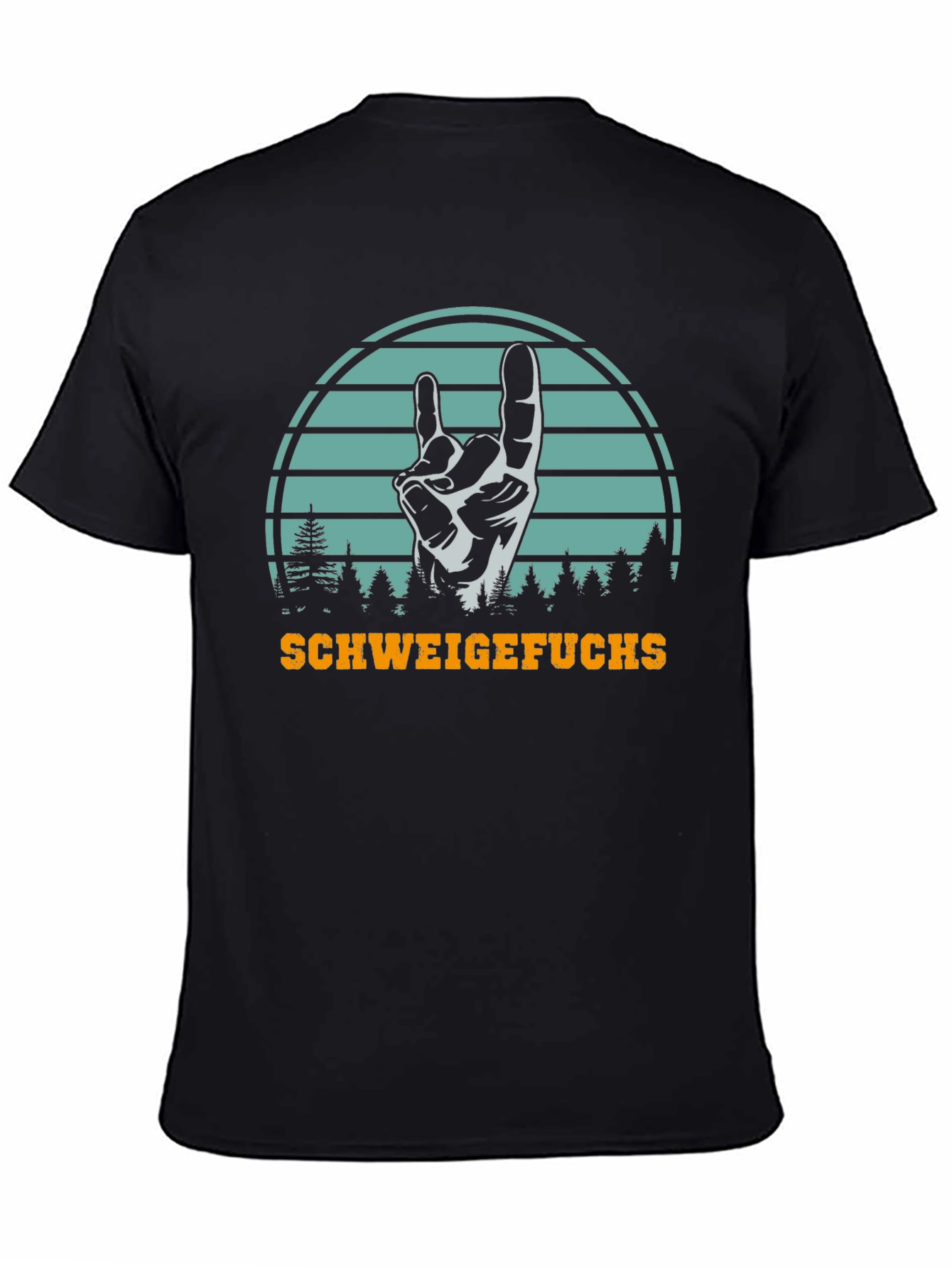 SchweigeFuchs Hand Sign Graphic T-Shirt