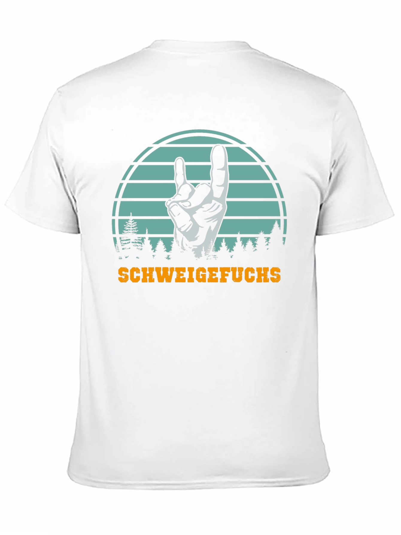 SchweigeFuchs Hand Sign Graphic T-Shirt
