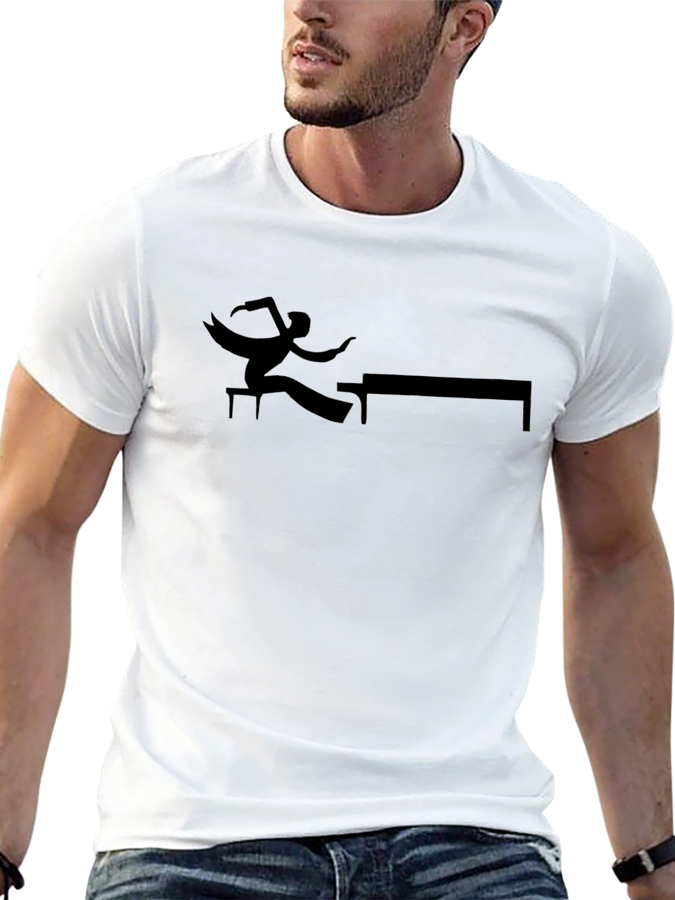 Silhouette Piano T-Shirt - Black Graphic Tee