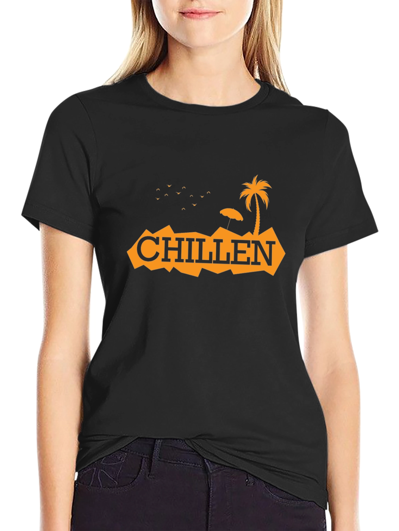 Chillen Graphic Tee - Island Vibes Black T-Shirt