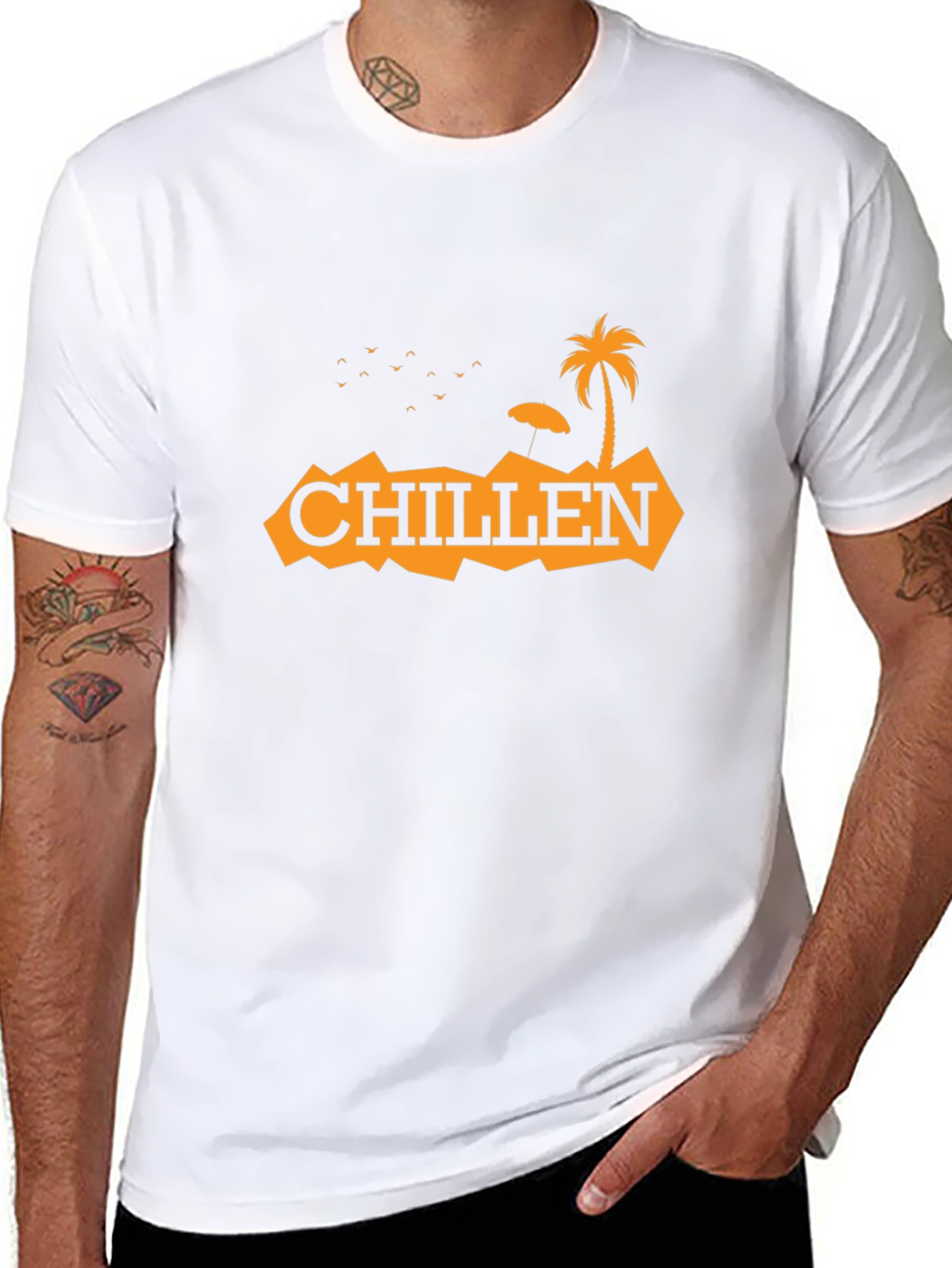 Chillen Graphic Tee - Island Vibes Black T-Shirt
