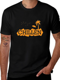 Chillen Graphic Tee - Island Vibes Black T-Shirt