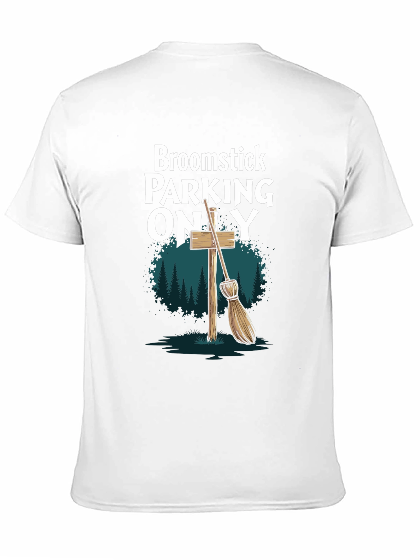 Broomstick Parking Only Graphic T-Shirt