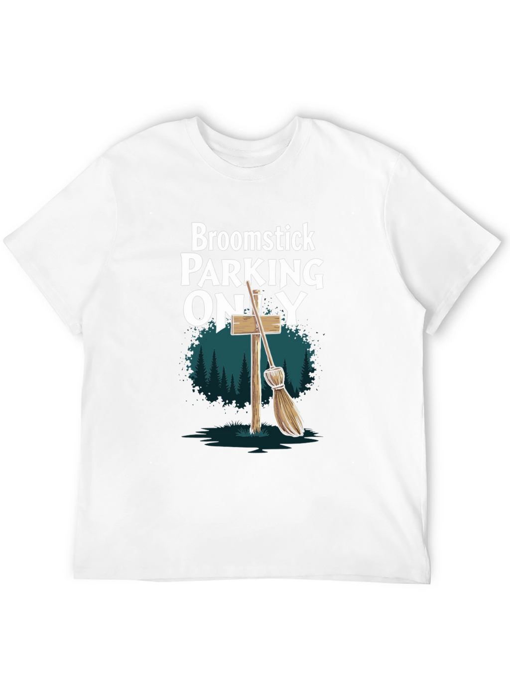 Broomstick Parking Only Graphic T-Shirt