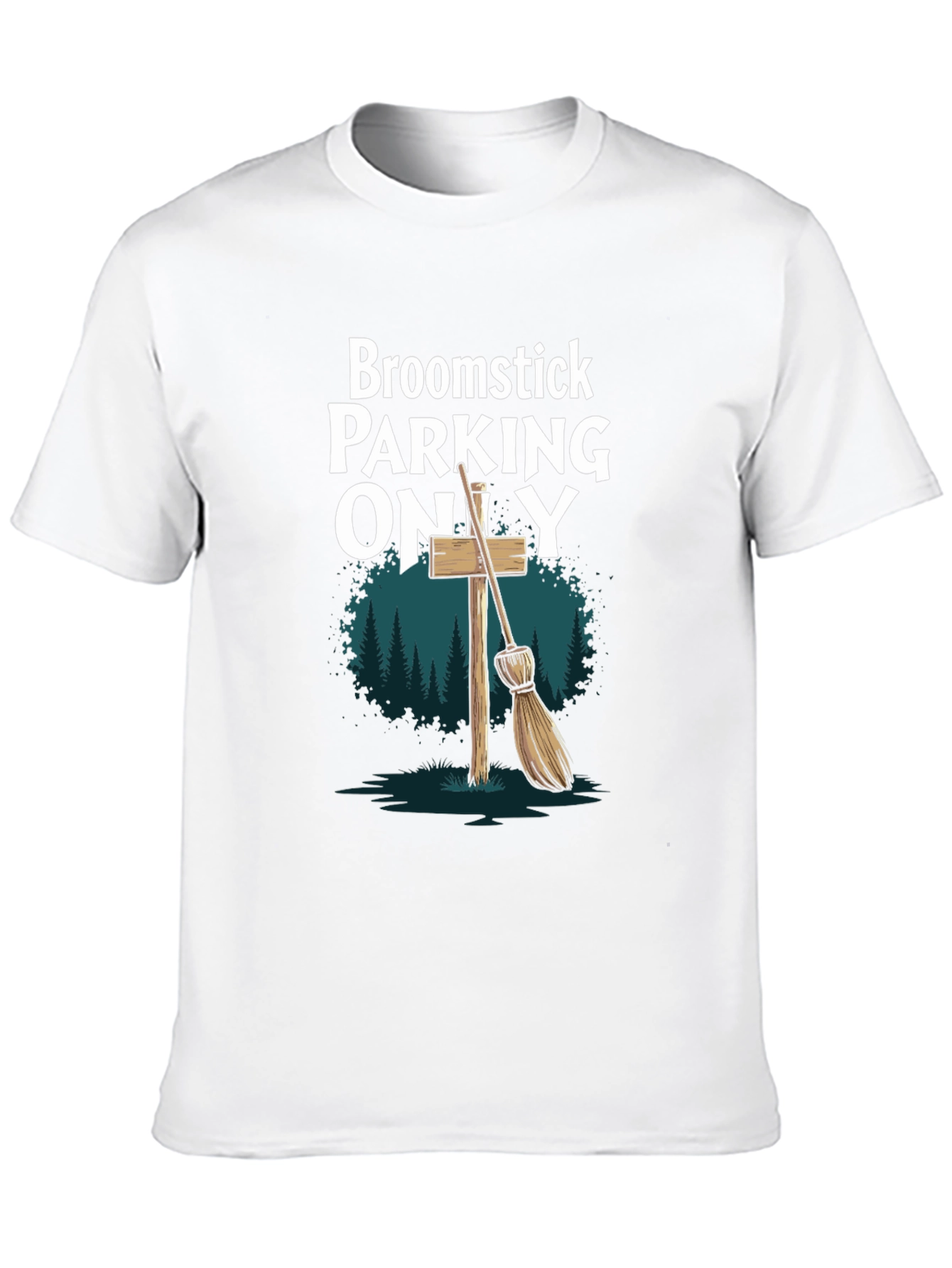 Broomstick Parking Only Graphic T-Shirt