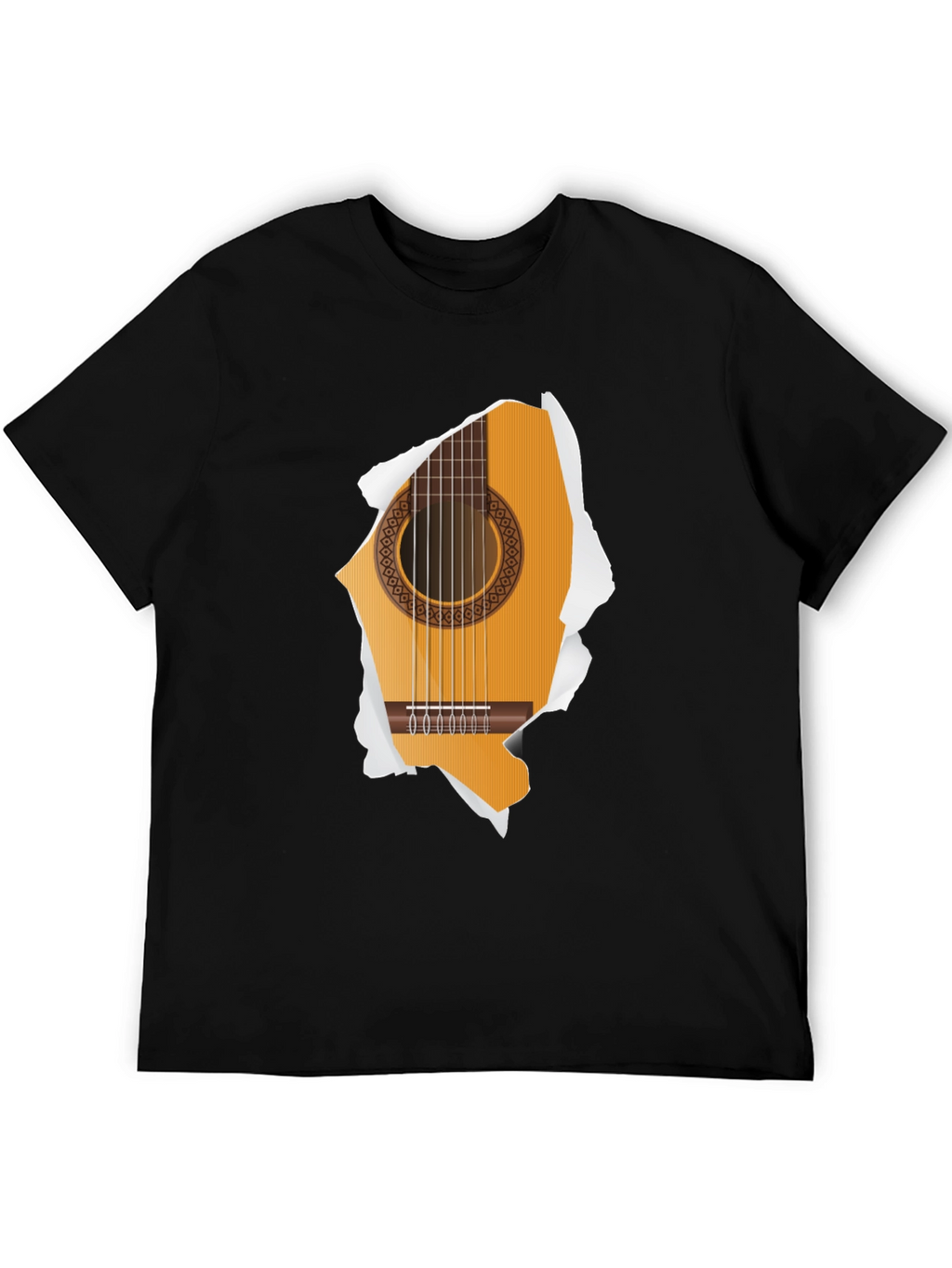 Guitar Ripped T-Shirt - Music Lover Tee