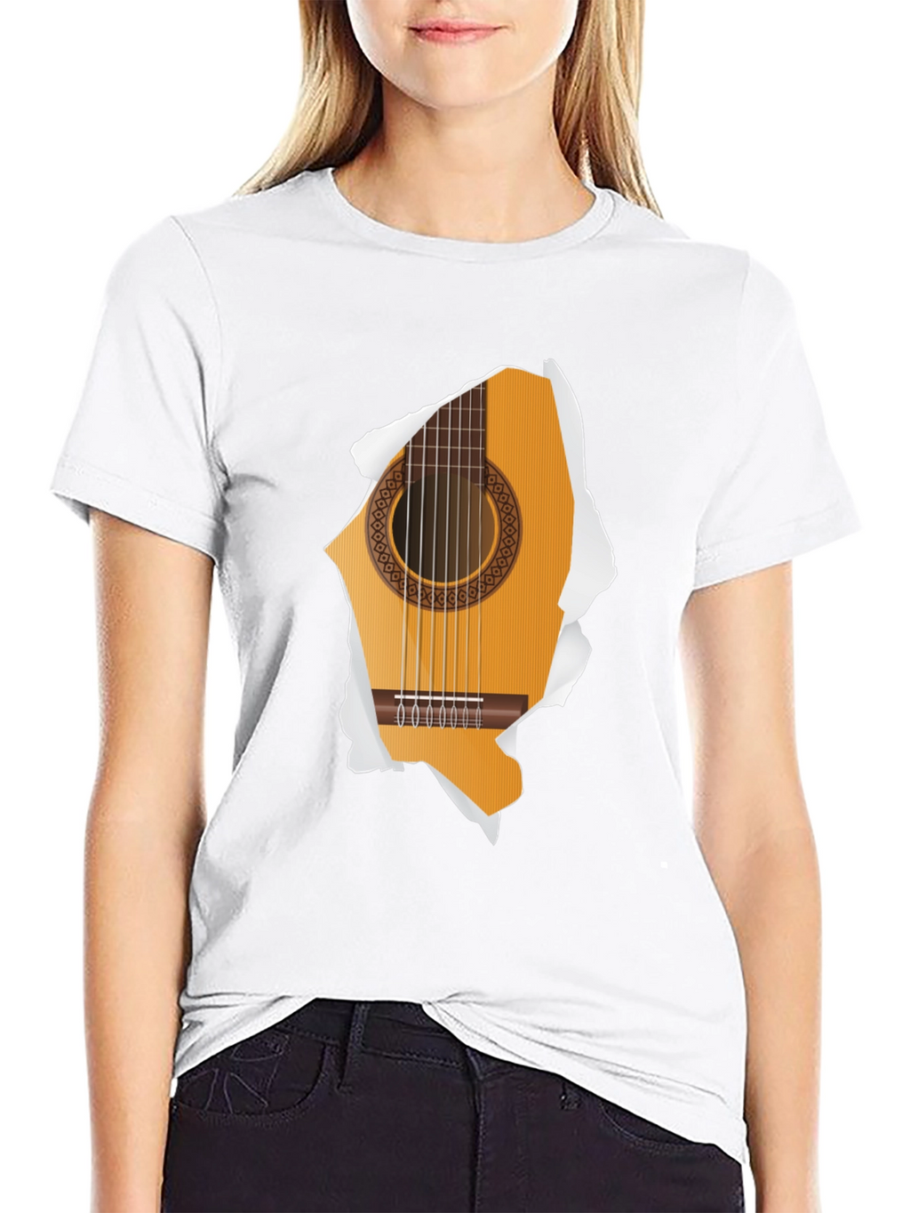 Guitar Ripped T-Shirt - Music Lover Tee