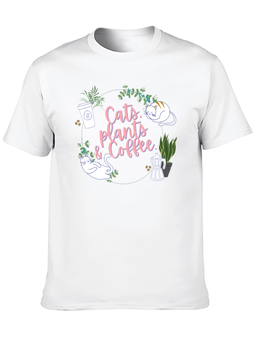 Cats Plants & Coffee T-Shirt