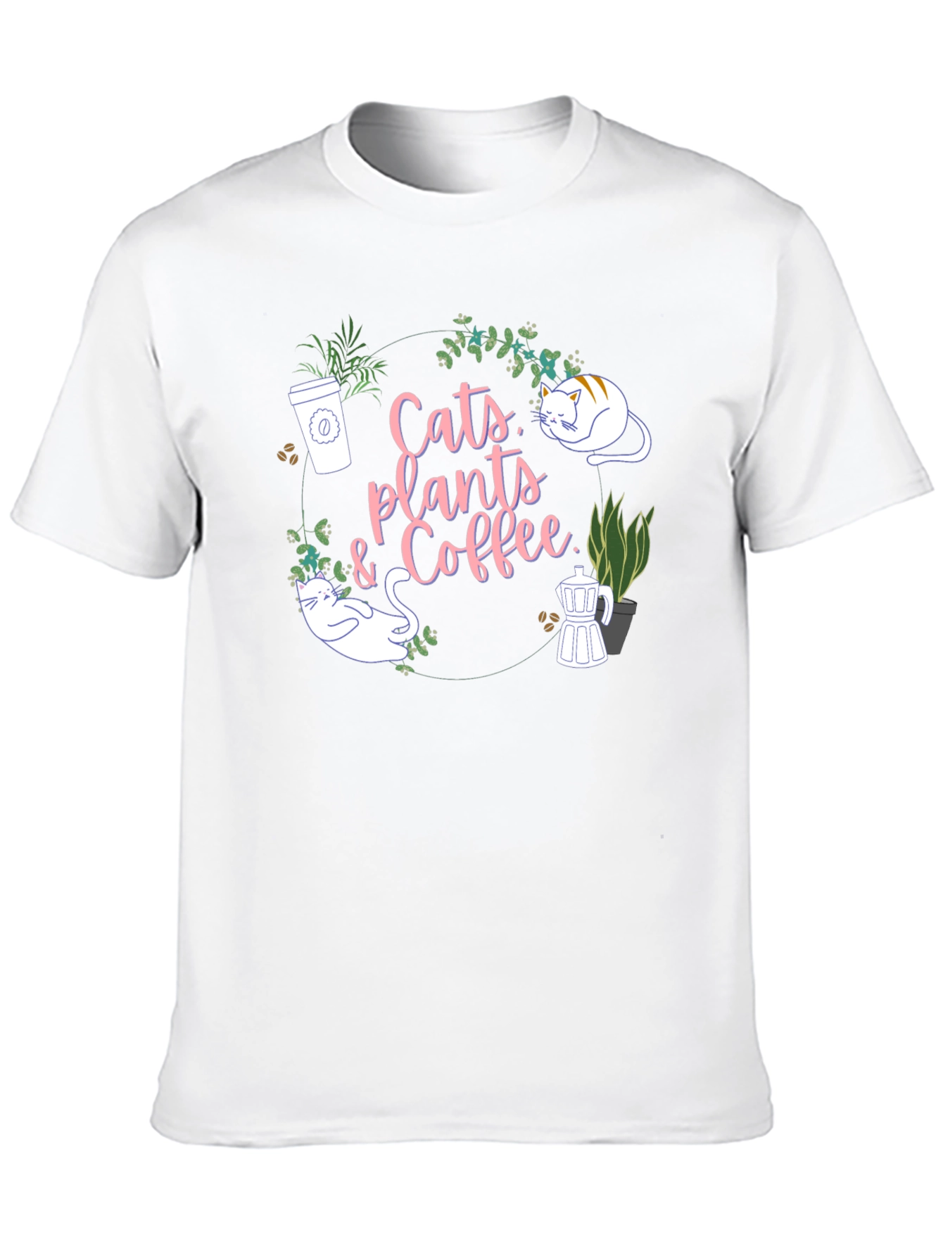 Cats Plants & Coffee T-Shirt