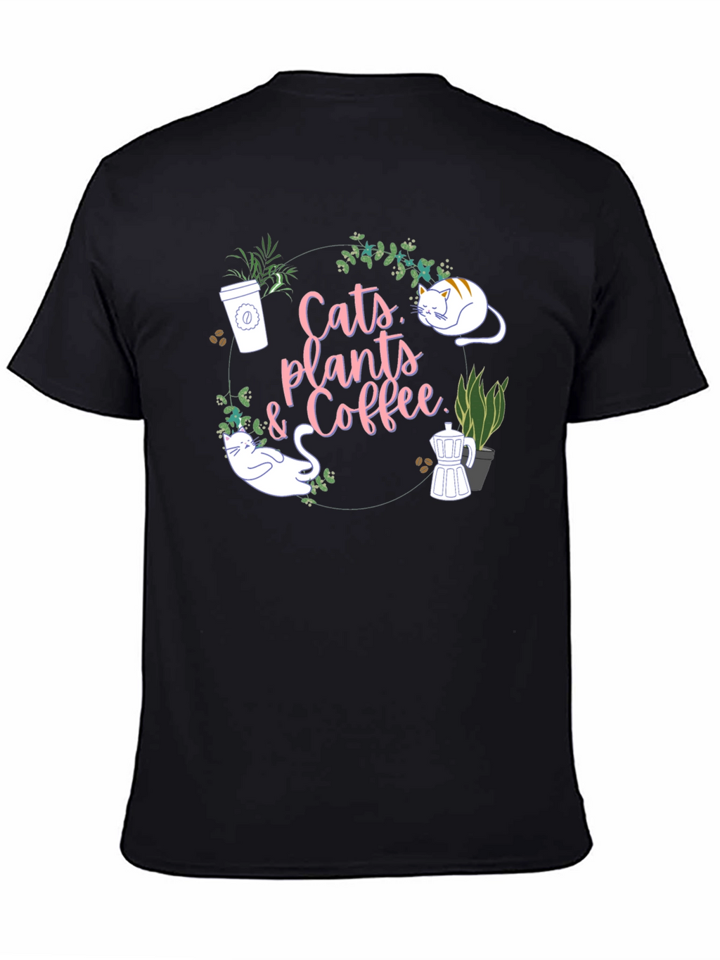 Cats Plants & Coffee T-Shirt