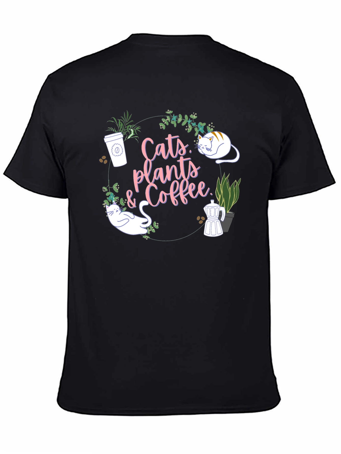 Cats Plants & Coffee T-Shirt