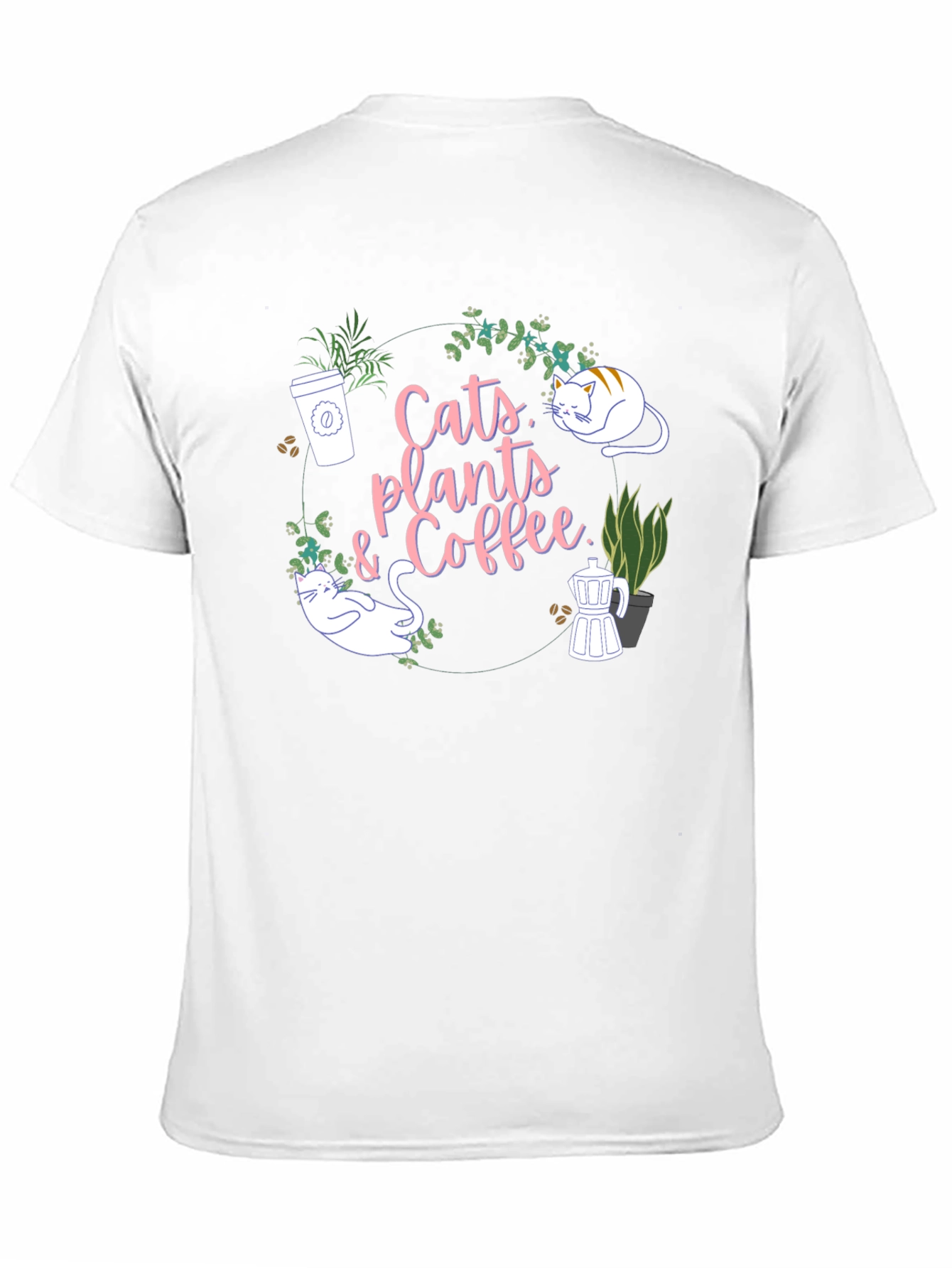 Cats Plants & Coffee T-Shirt
