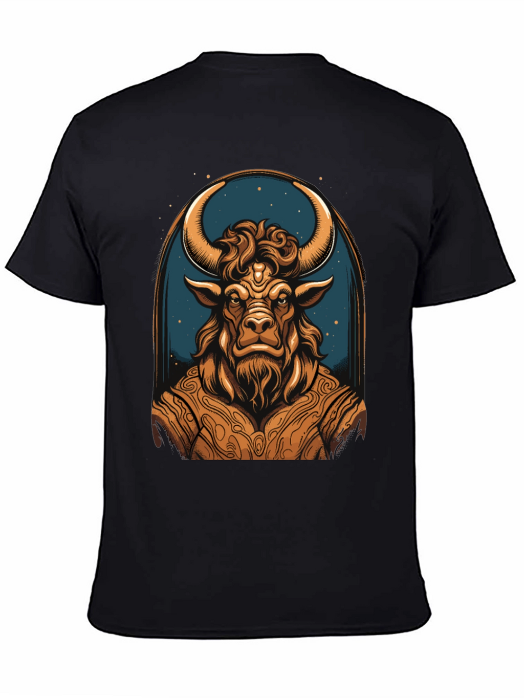 Taurus Zodiac Graphic Tee - Black