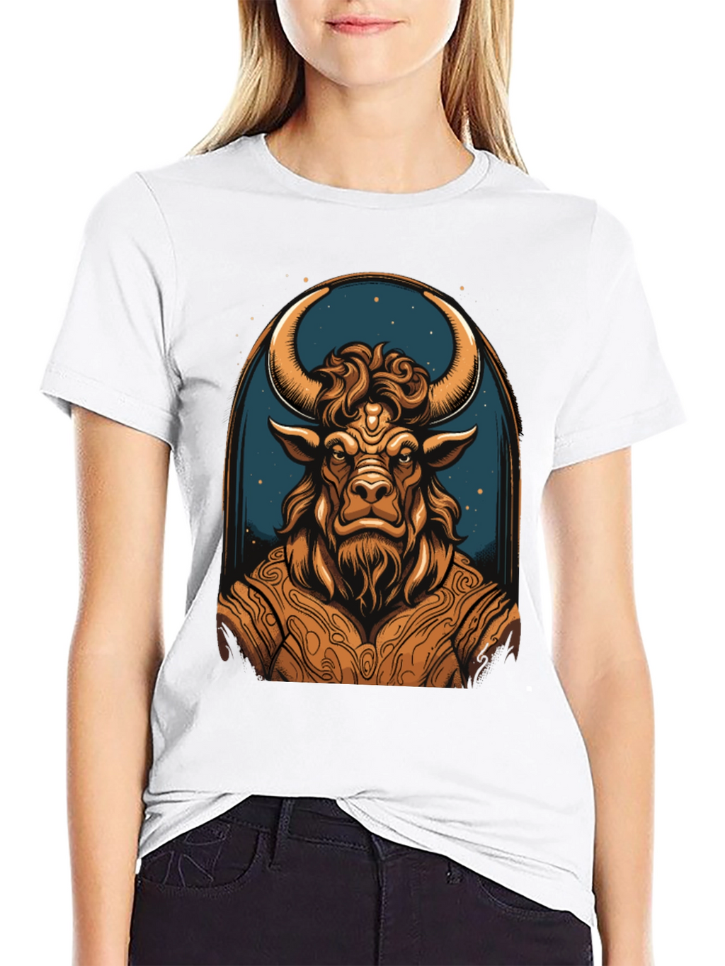 Taurus Zodiac Graphic Tee - Black