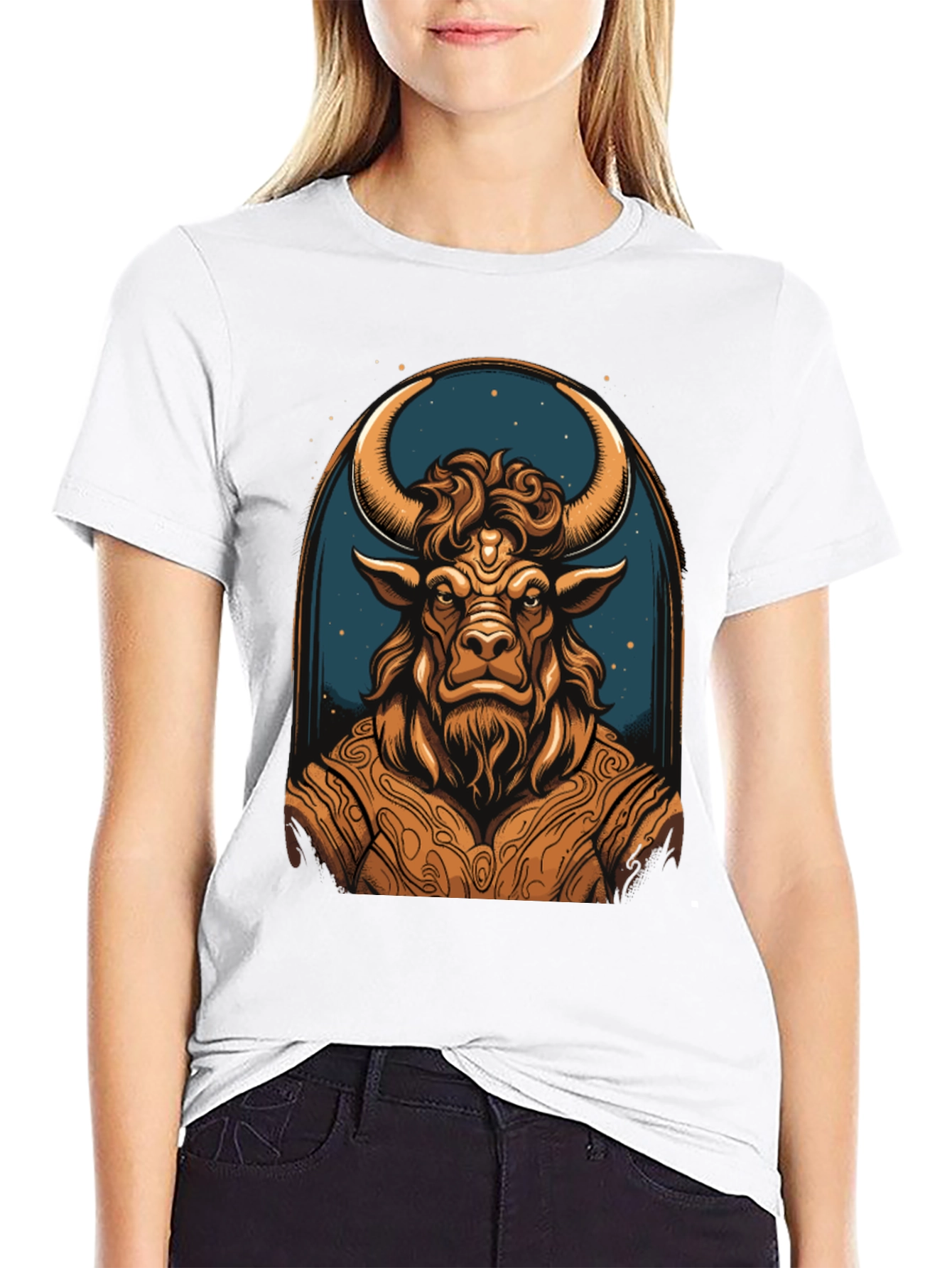 Taurus Zodiac Graphic Tee - Black