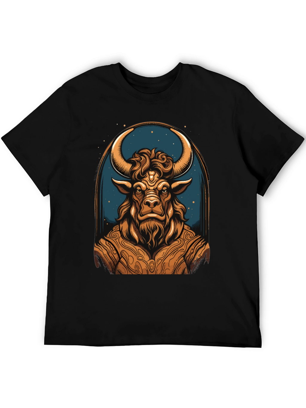 Taurus Zodiac Graphic Tee - Black