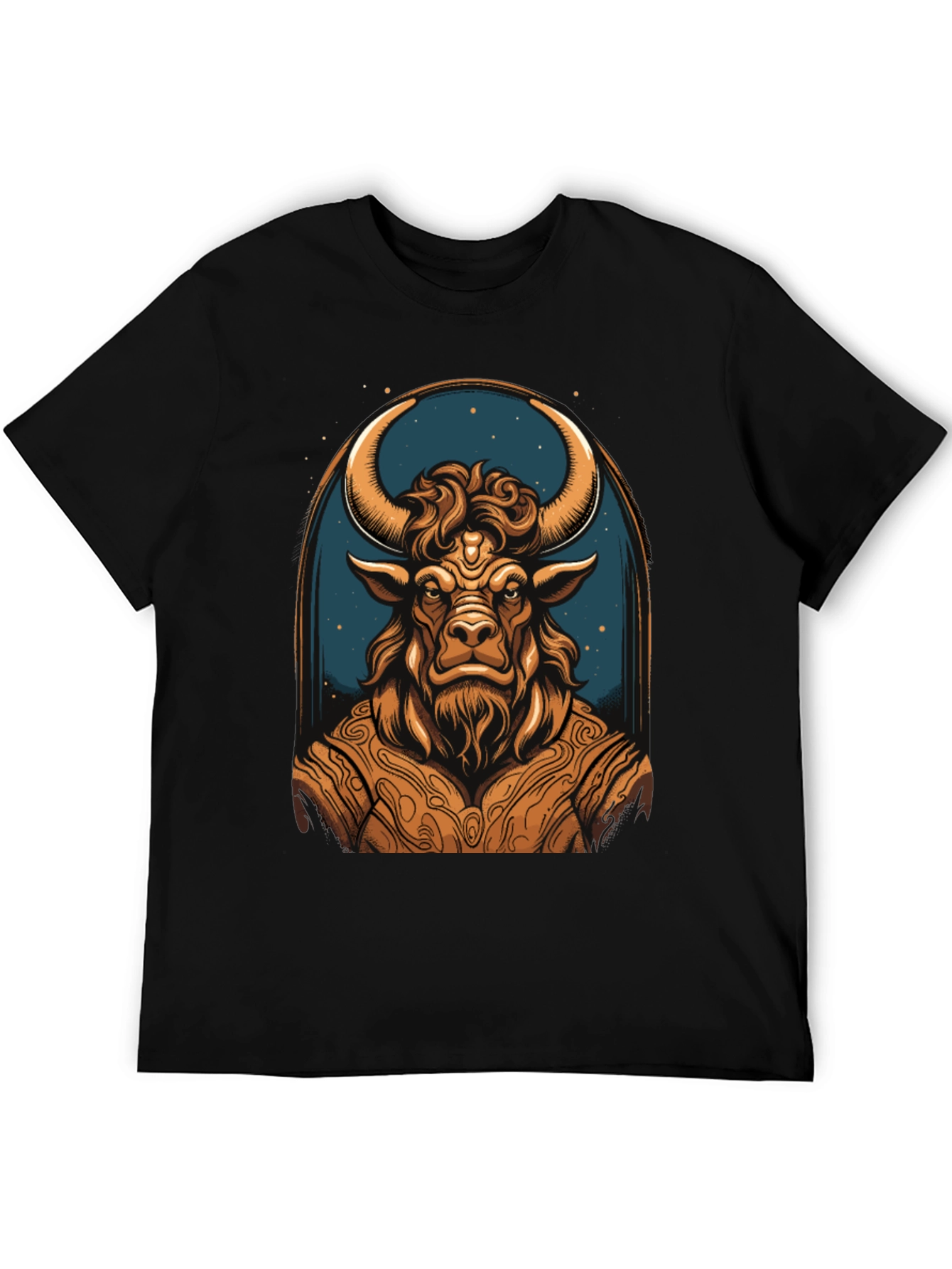 Taurus Zodiac Graphic Tee - Black