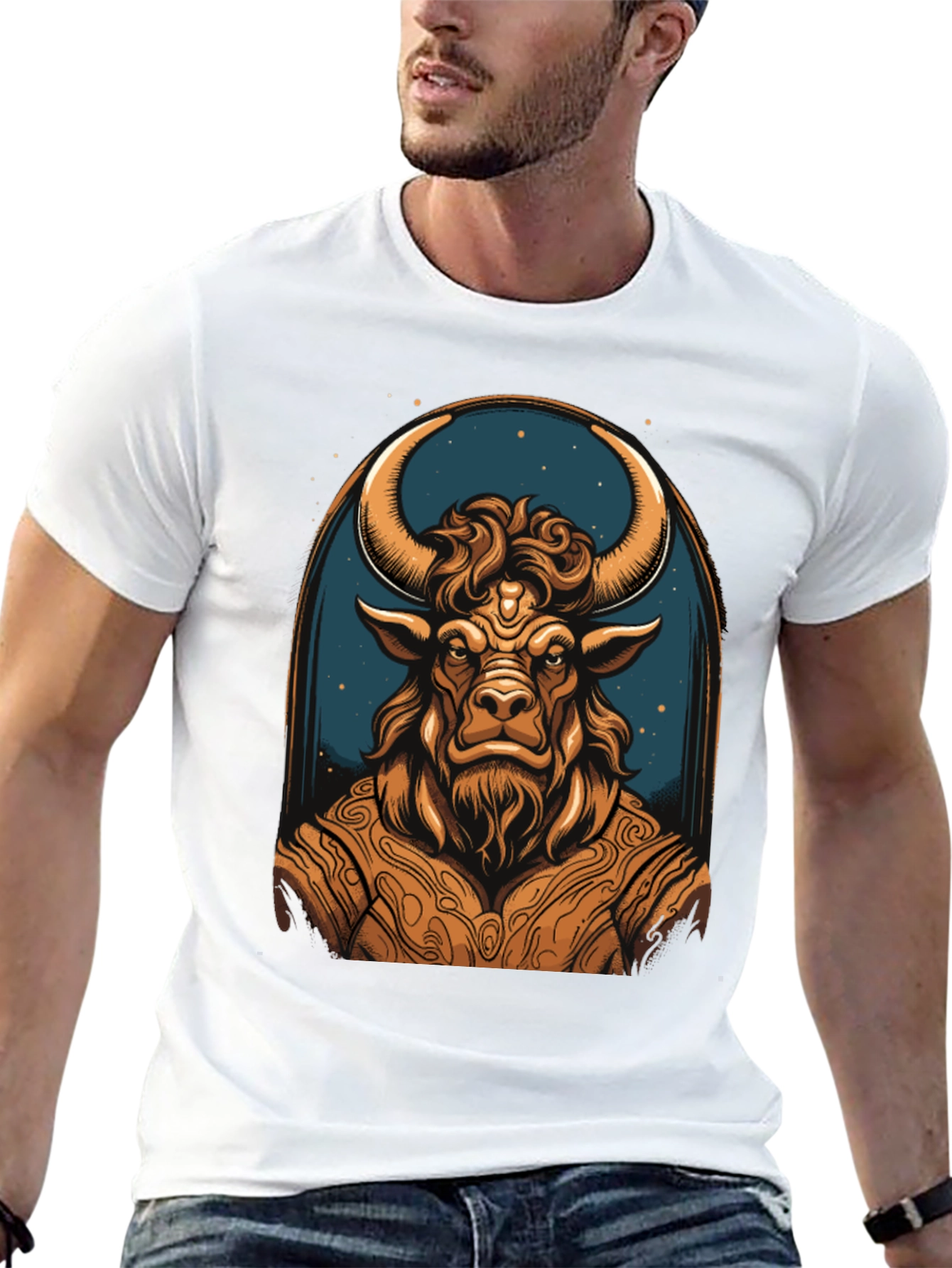 Taurus Zodiac Graphic Tee - Black