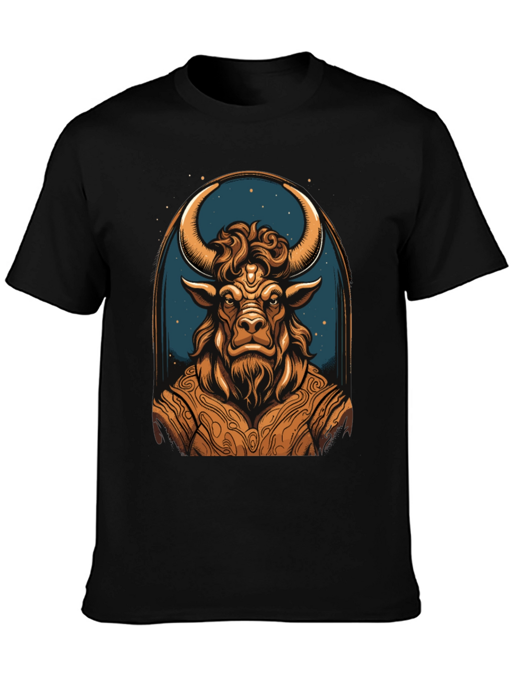 Taurus Zodiac Graphic Tee - Black