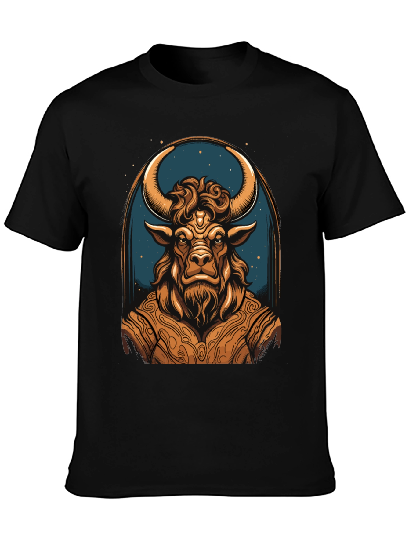 Taurus Zodiac Graphic Tee - Black