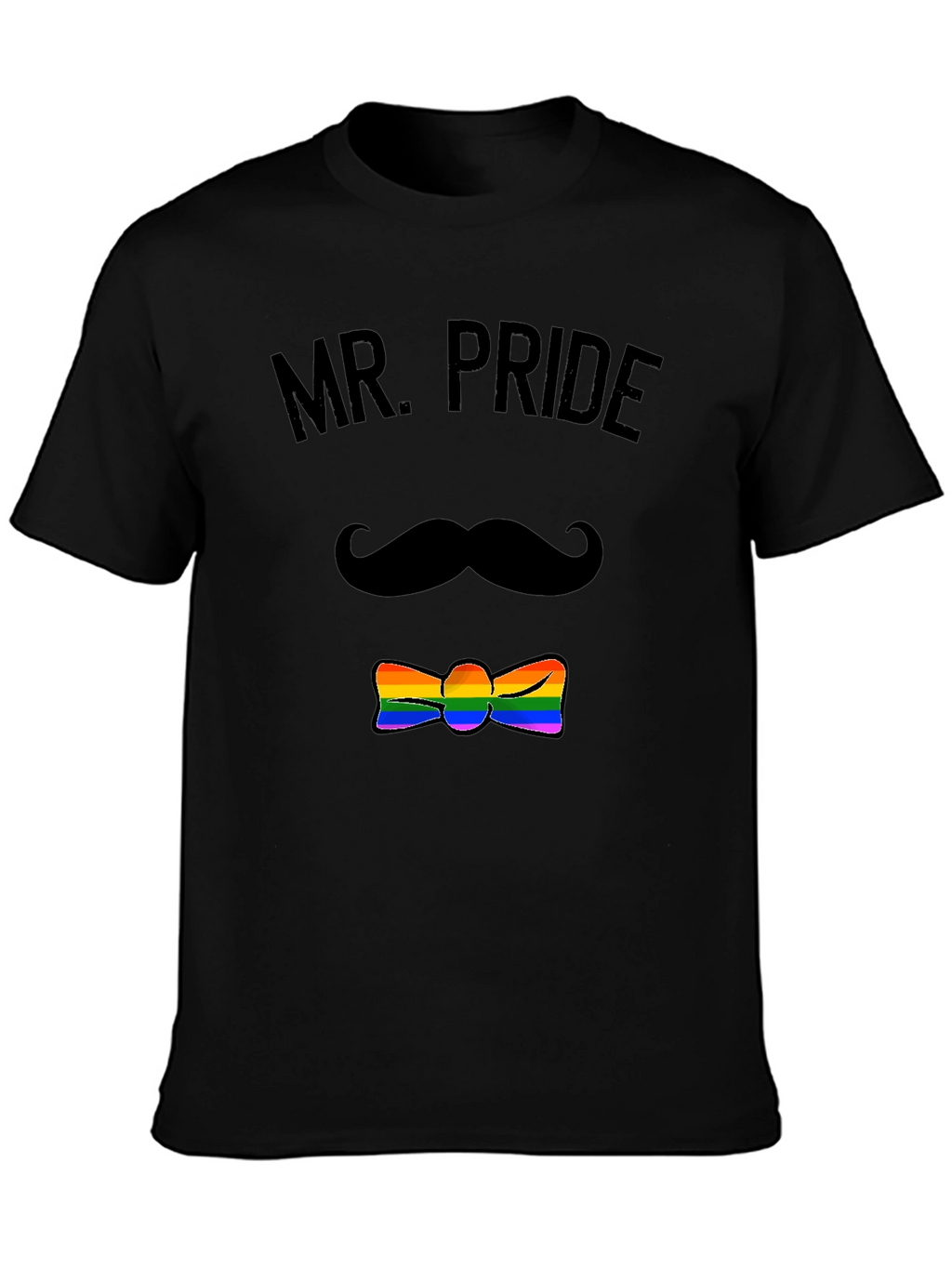 Mr. Pride LGBTQ+ Rainbow Bowtie T-Shirt