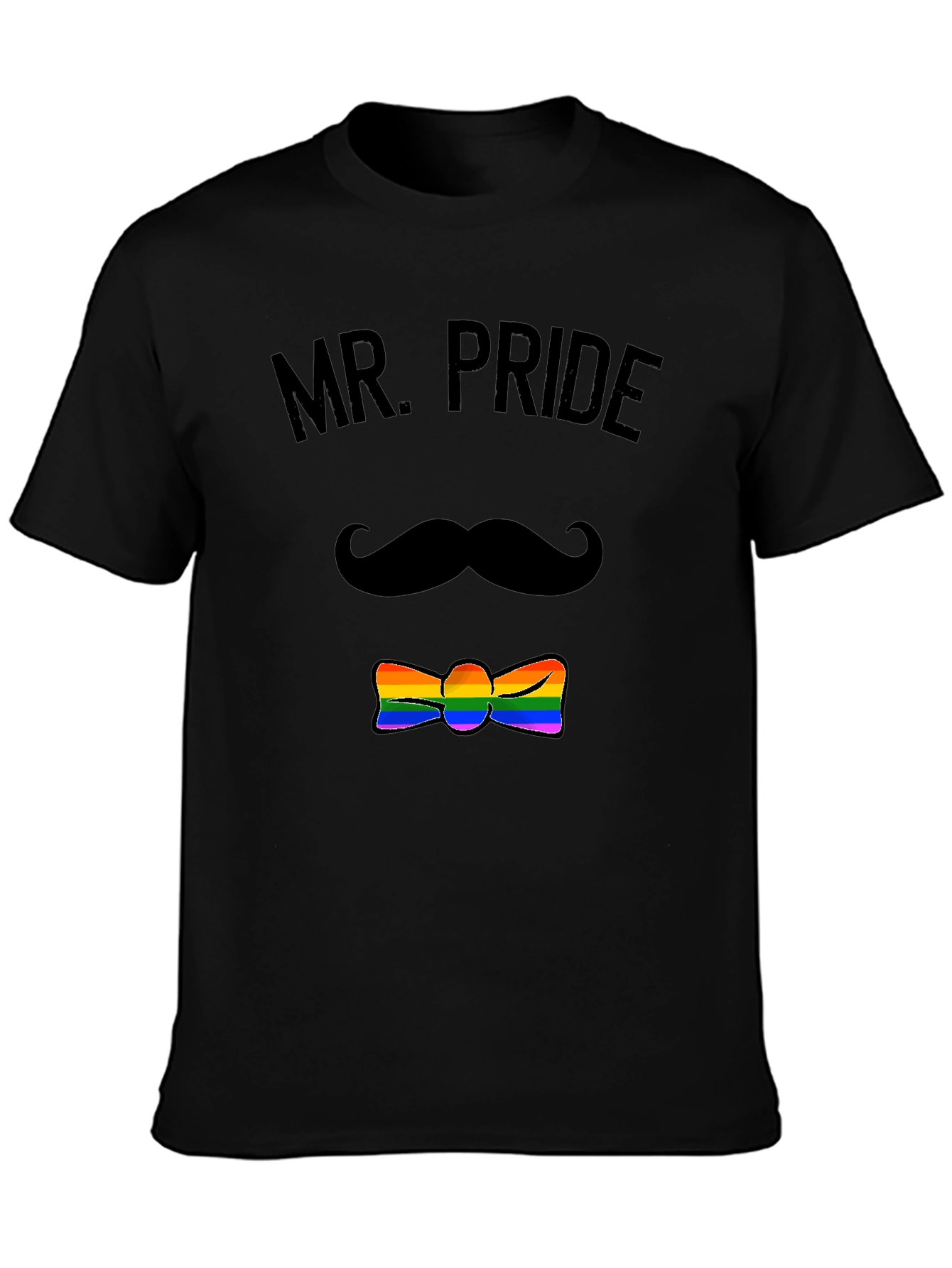 Mr. Pride LGBTQ+ Rainbow Bowtie T-Shirt