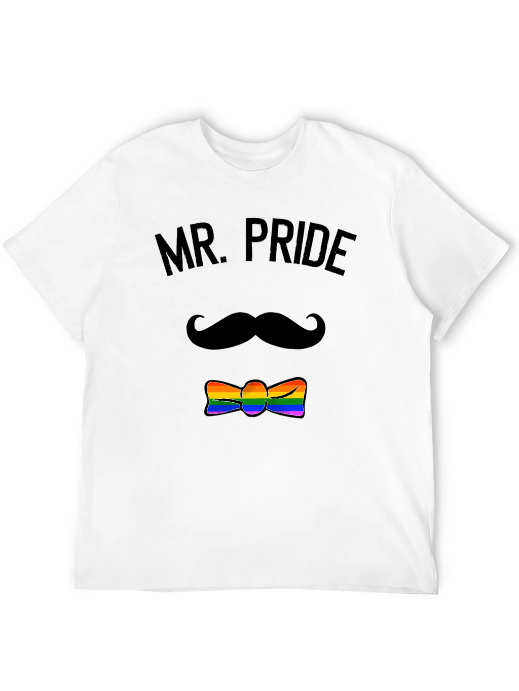 Mr. Pride LGBTQ+ Rainbow Bowtie T-Shirt