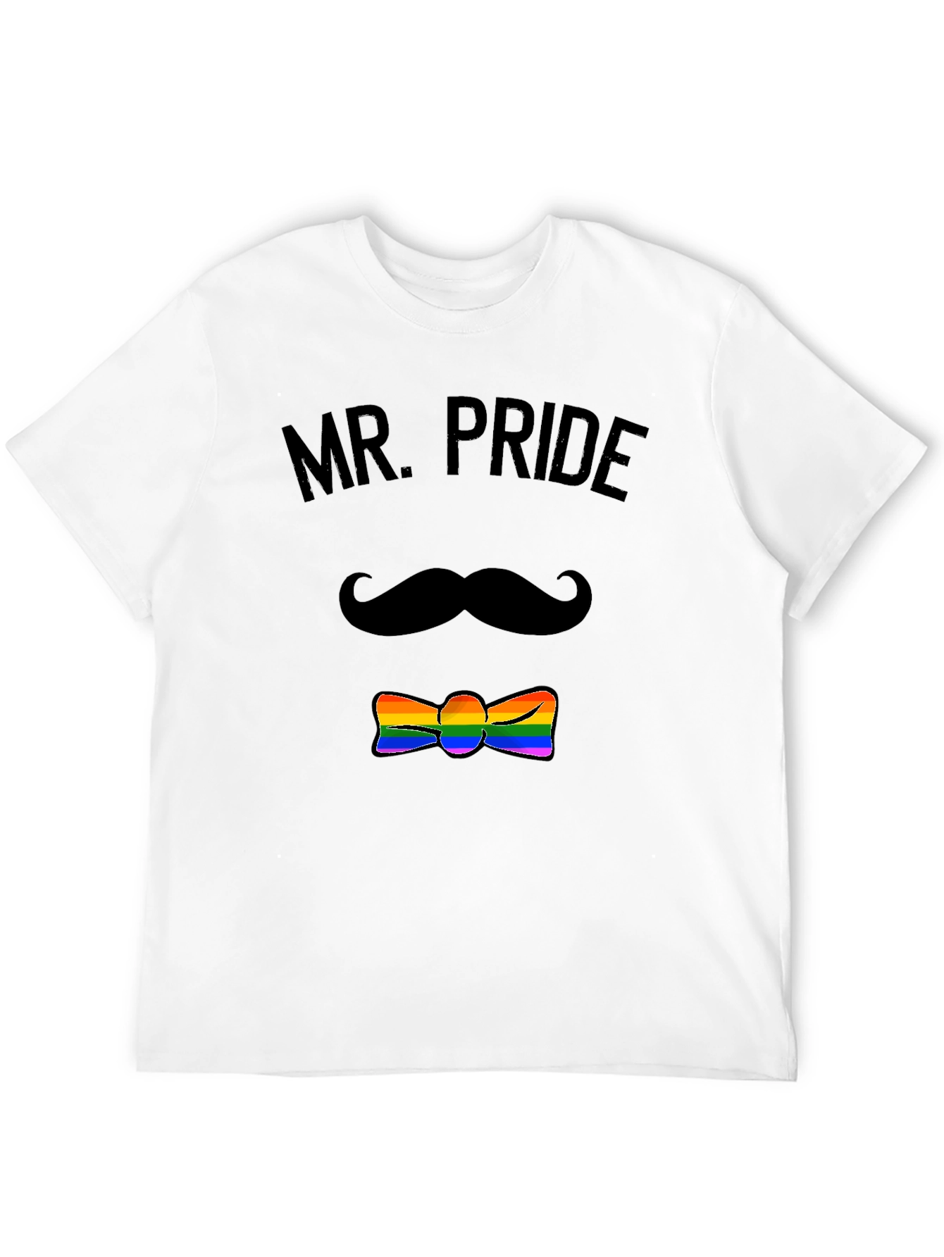 Mr. Pride LGBTQ+ Rainbow Bowtie T-Shirt