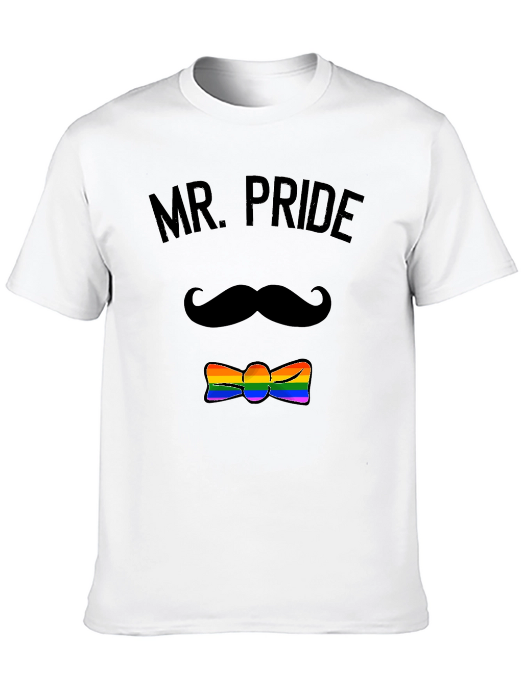 Mr. Pride LGBTQ+ Rainbow Bowtie T-Shirt