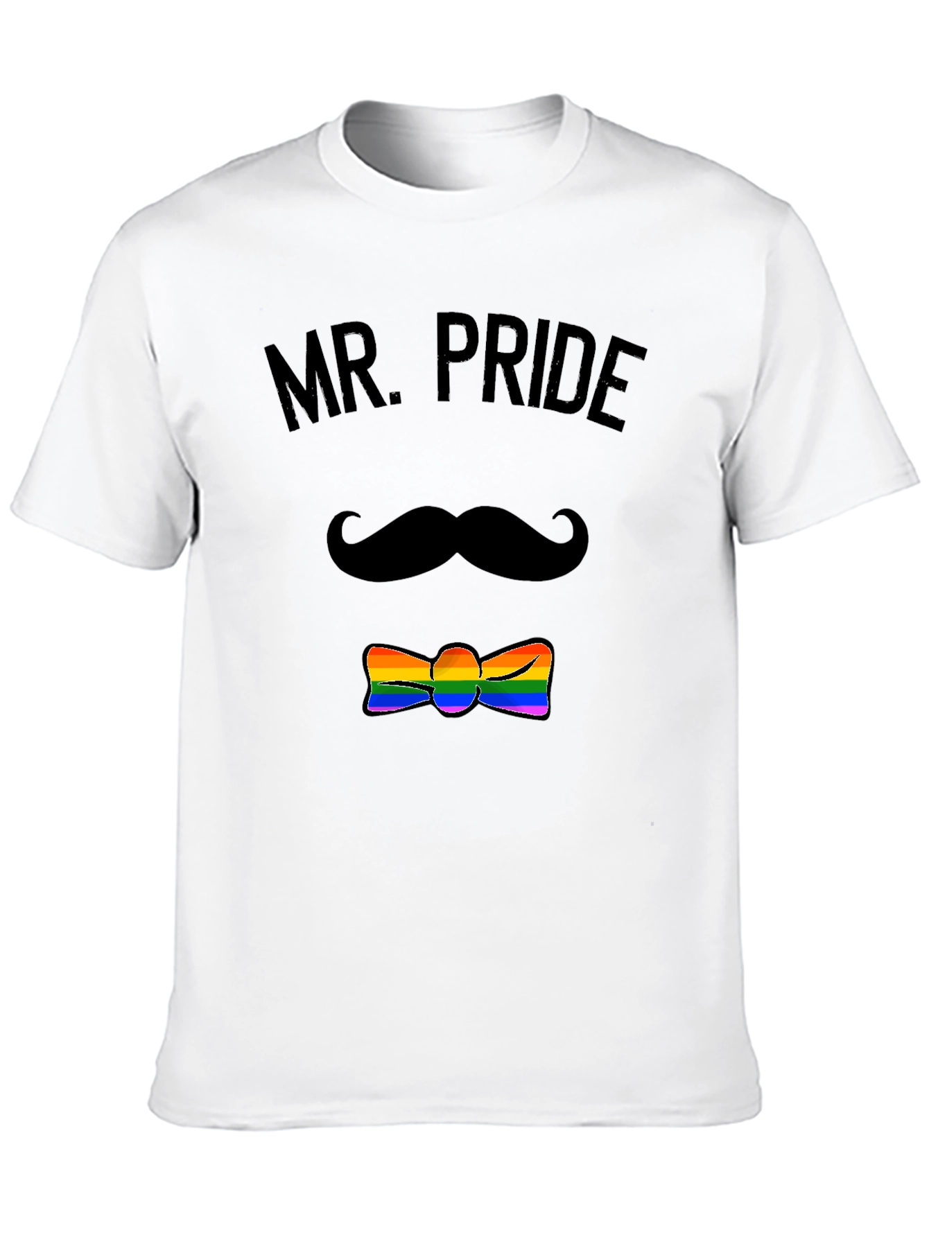 Mr. Pride LGBTQ+ Rainbow Bowtie T-Shirt