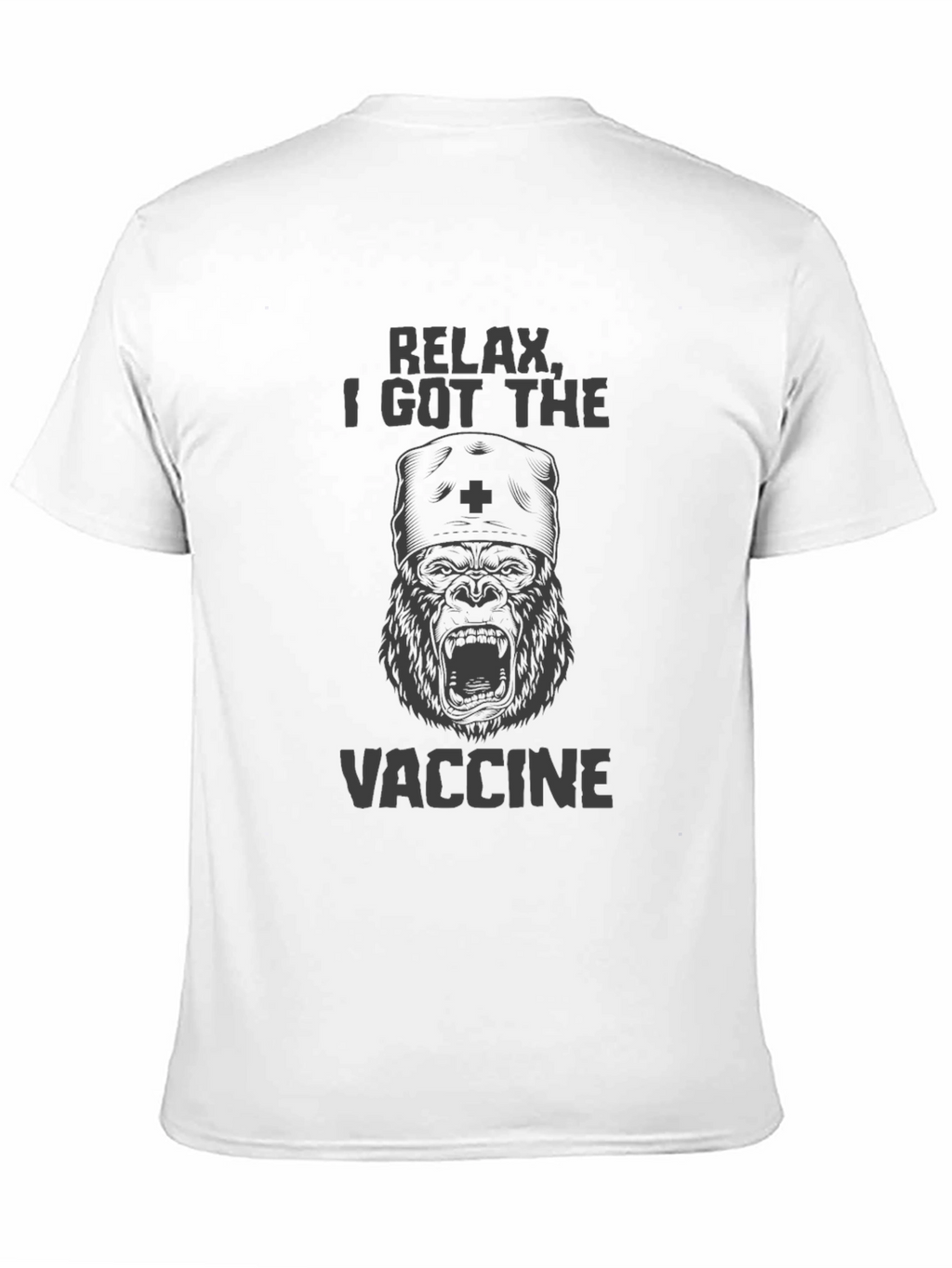 Relax I Got the Vaccine Gorilla Graphic T-Shirt