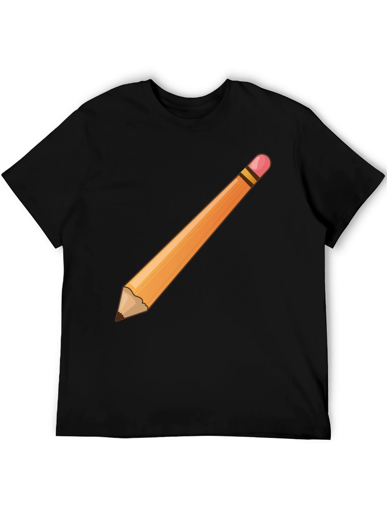 Pencil Graphic Black T-Shirt - Artist Design Tee